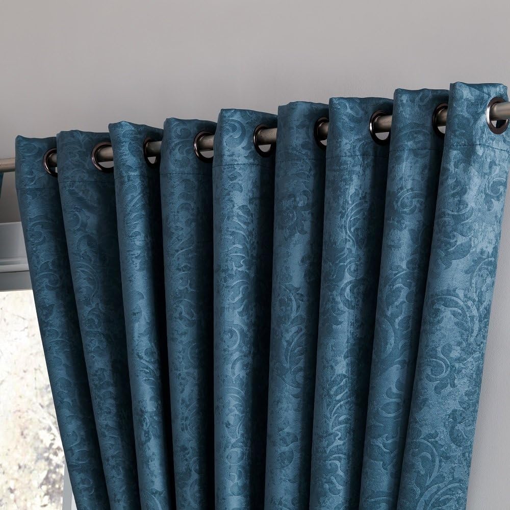 Warm Home Designs 102 x 96 Inch Blue Teal Panel Curtains