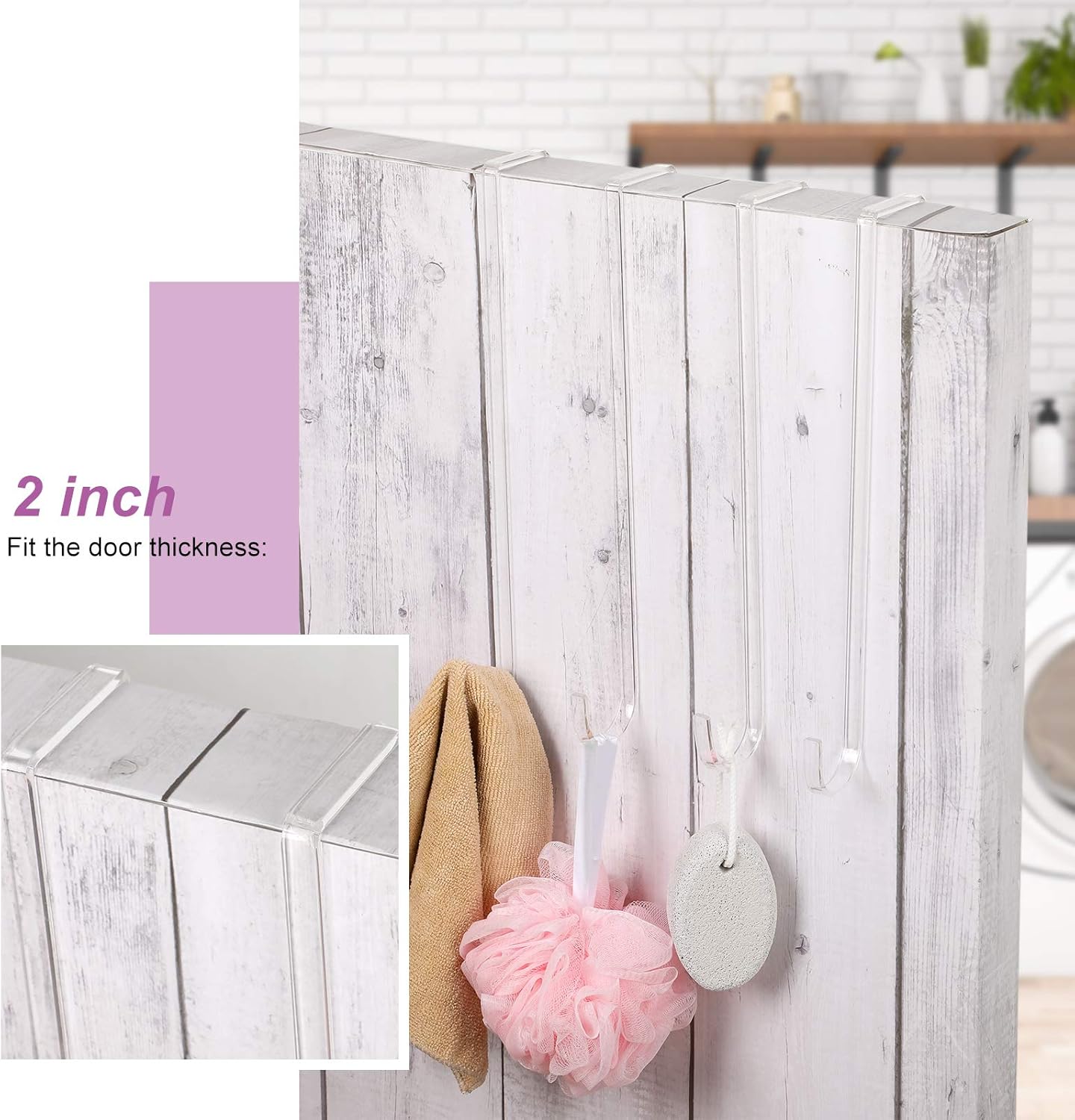 Ripeng 2pcs 12 Inch Plastic Wreath Hanger for Front Door