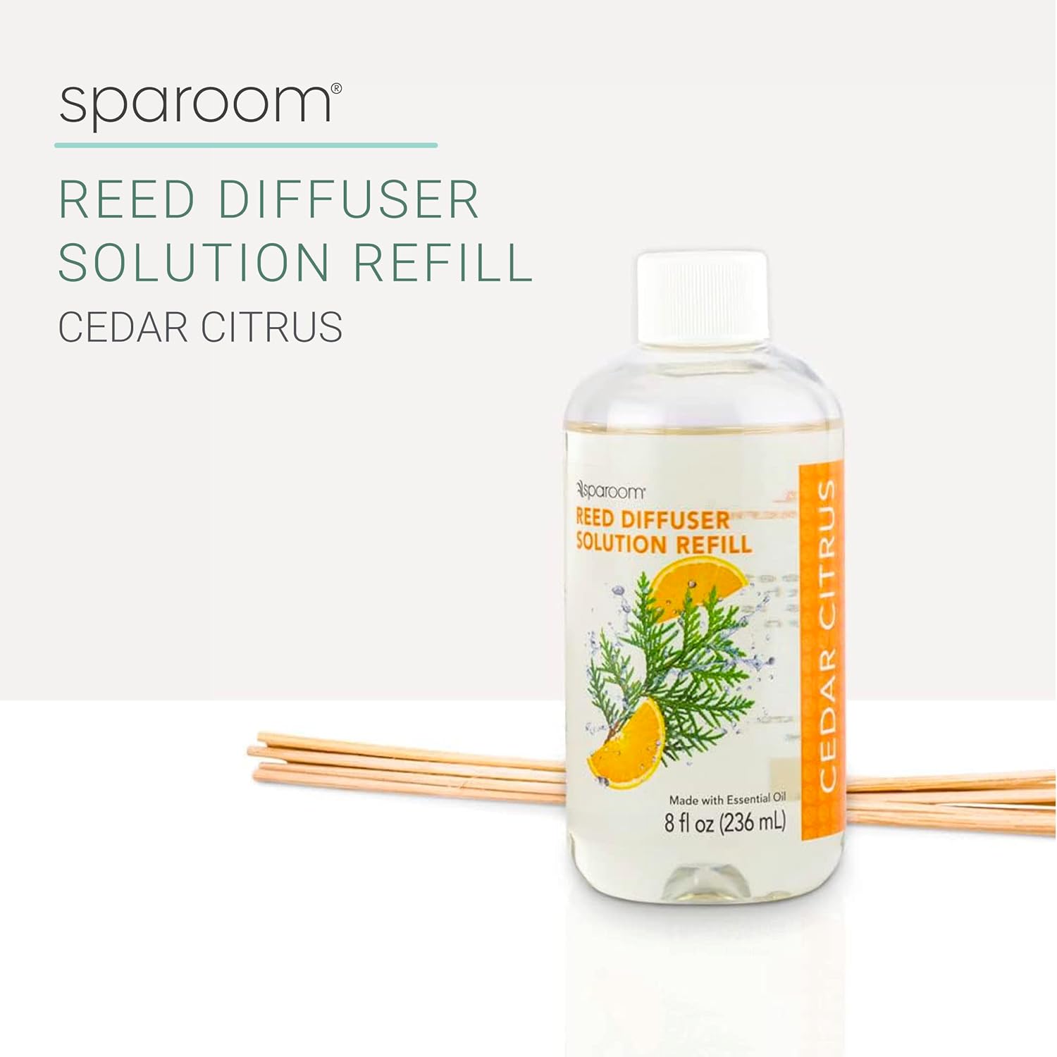 SpaRoom Reed Diffuser Oil Refill Cedar Citrus 8oz