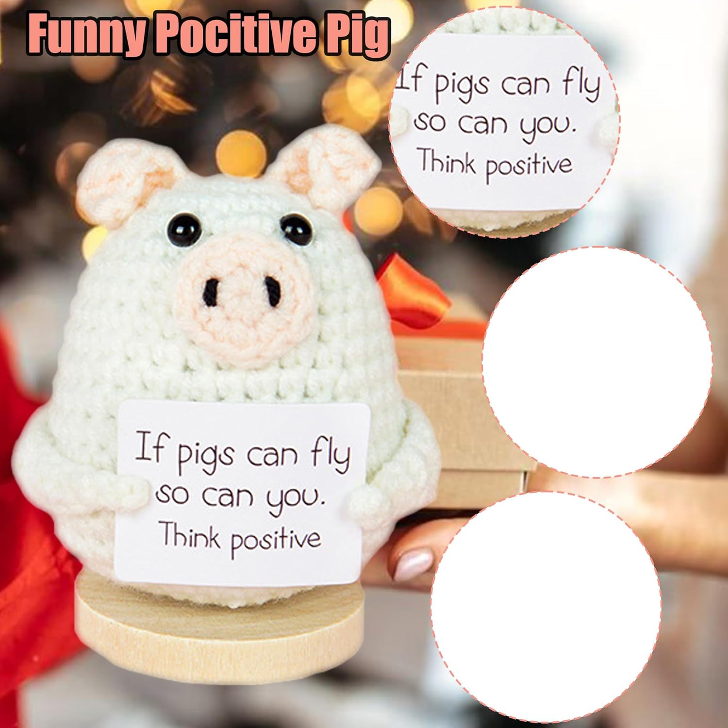 Handmade Crochet Mini Funny Emotional Support Pickle Ornament