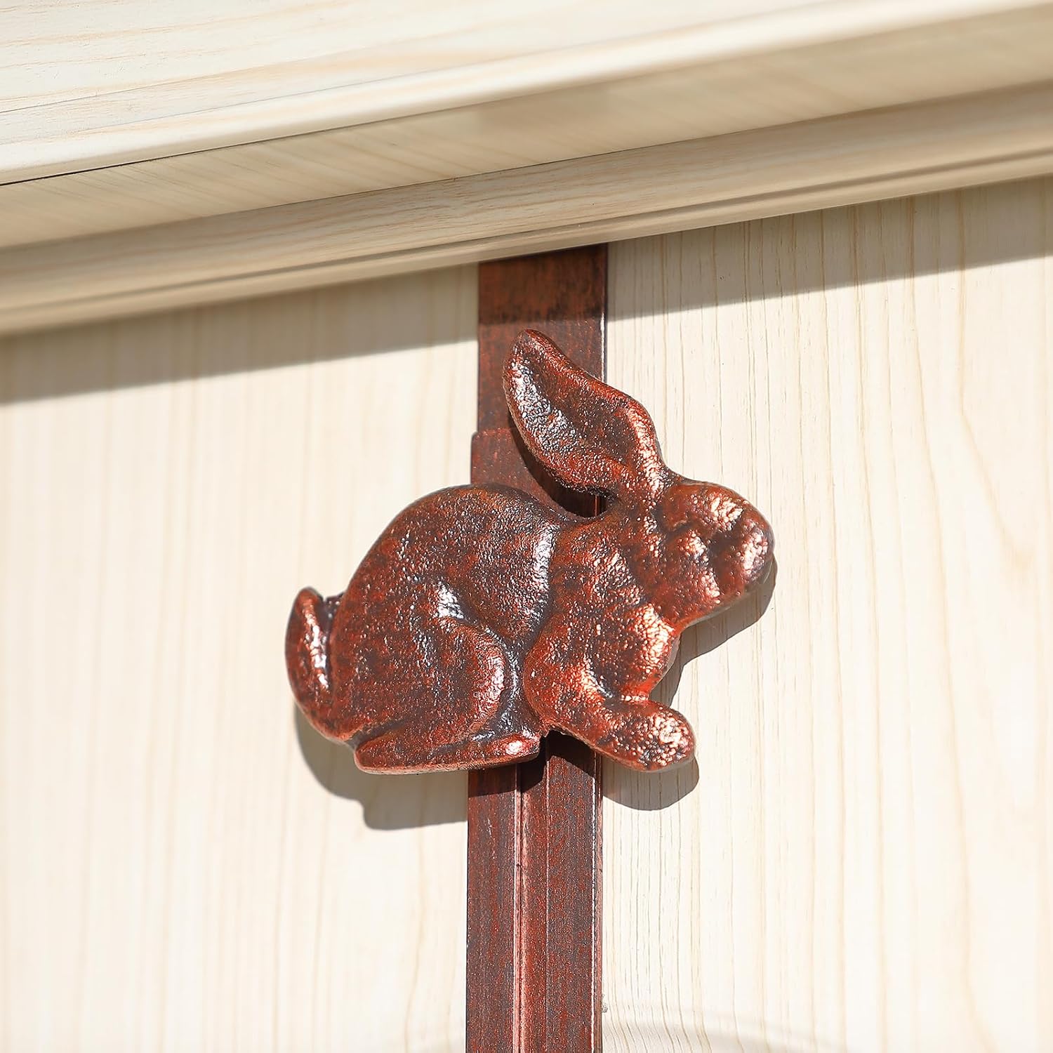16 Inch Iron Rabbit Bunny Wreath Hanger for Front Door