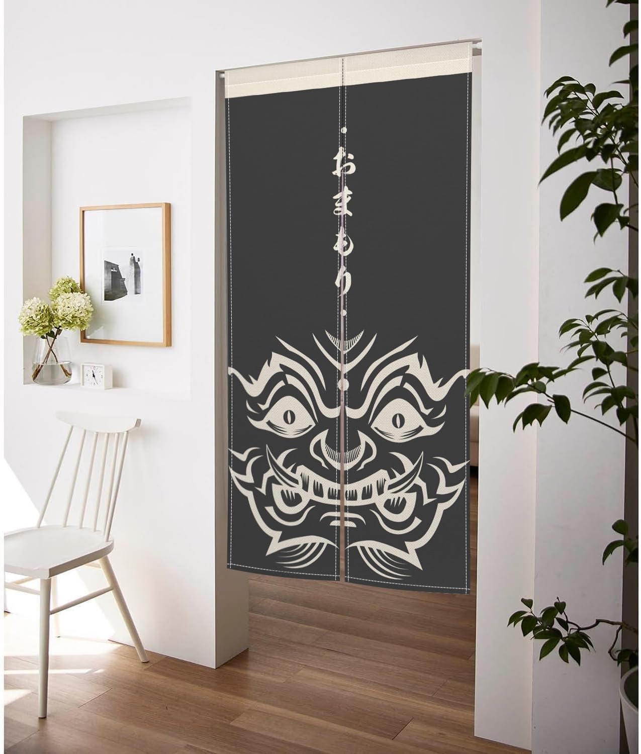 Traditional Japanese Noren Door Curtain with Funny Print