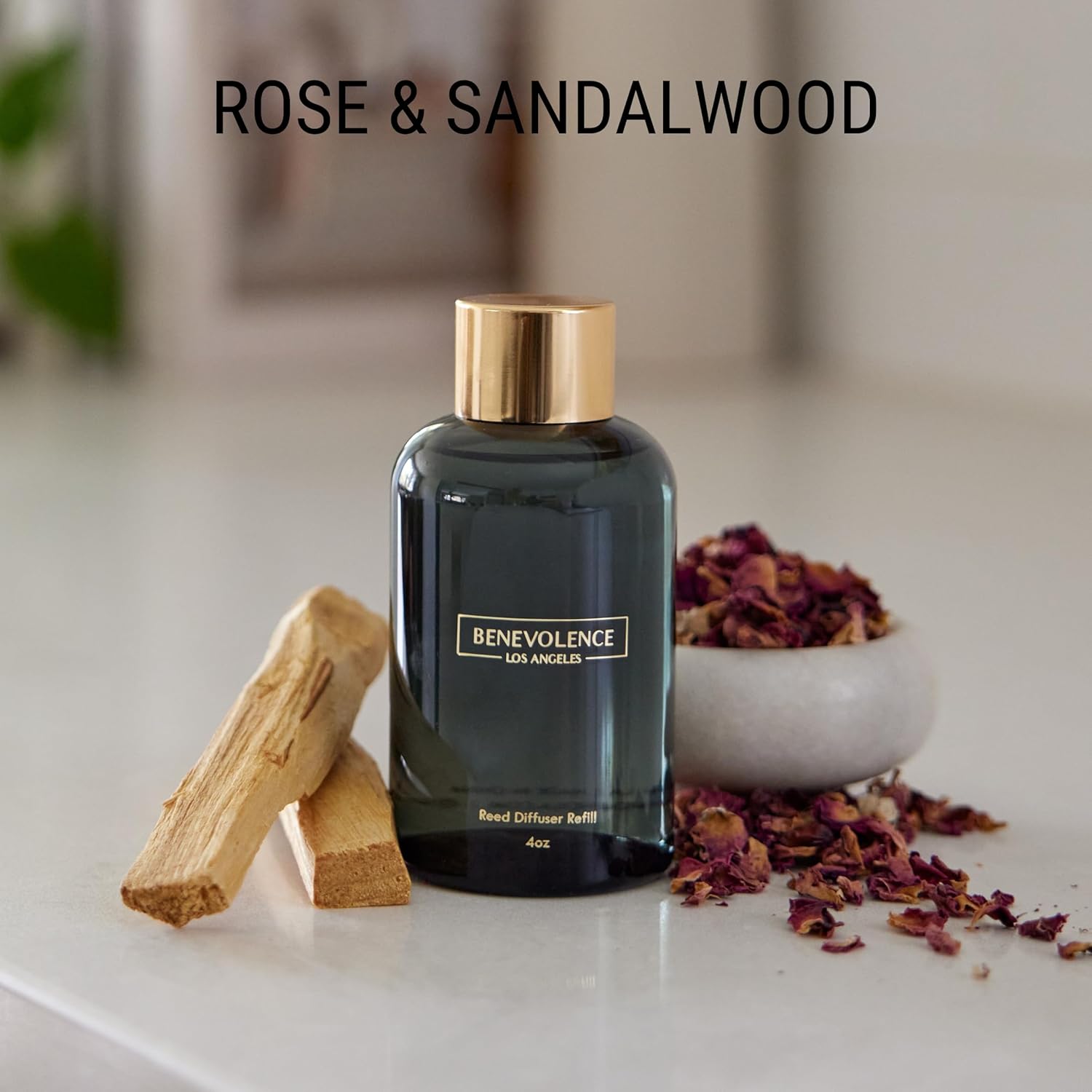 Benevolence LA Rose Sandalwood Diffuser Oil Refill 4 oz