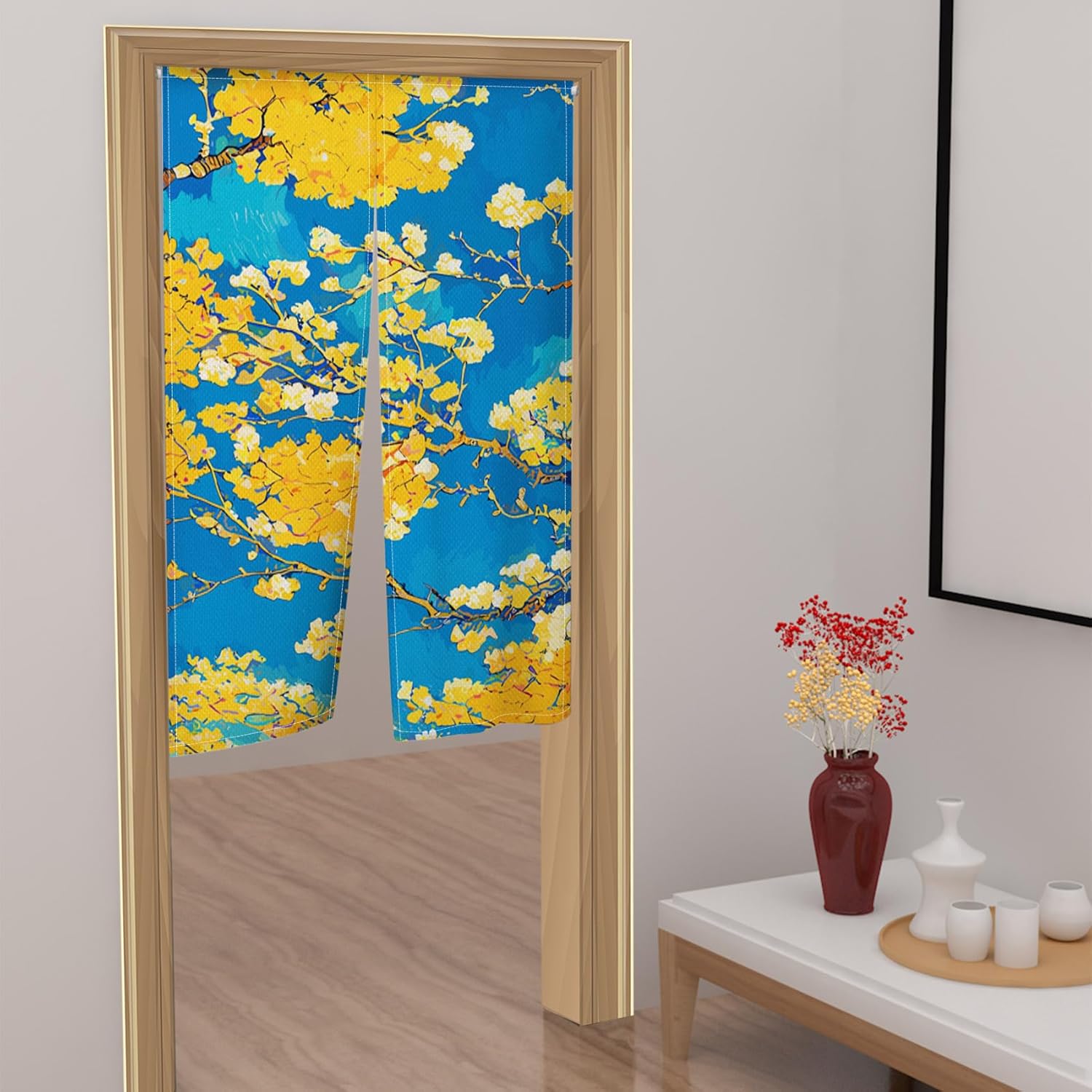Leowefowa Japanese Noren Door Curtain Panel 34x60