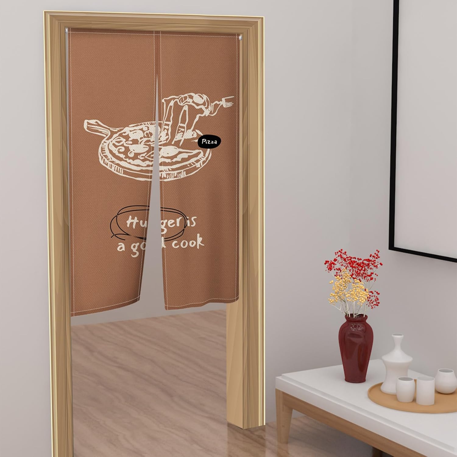 Leowefowa Noren Doorway Curtain Kitchen Privacy Panel