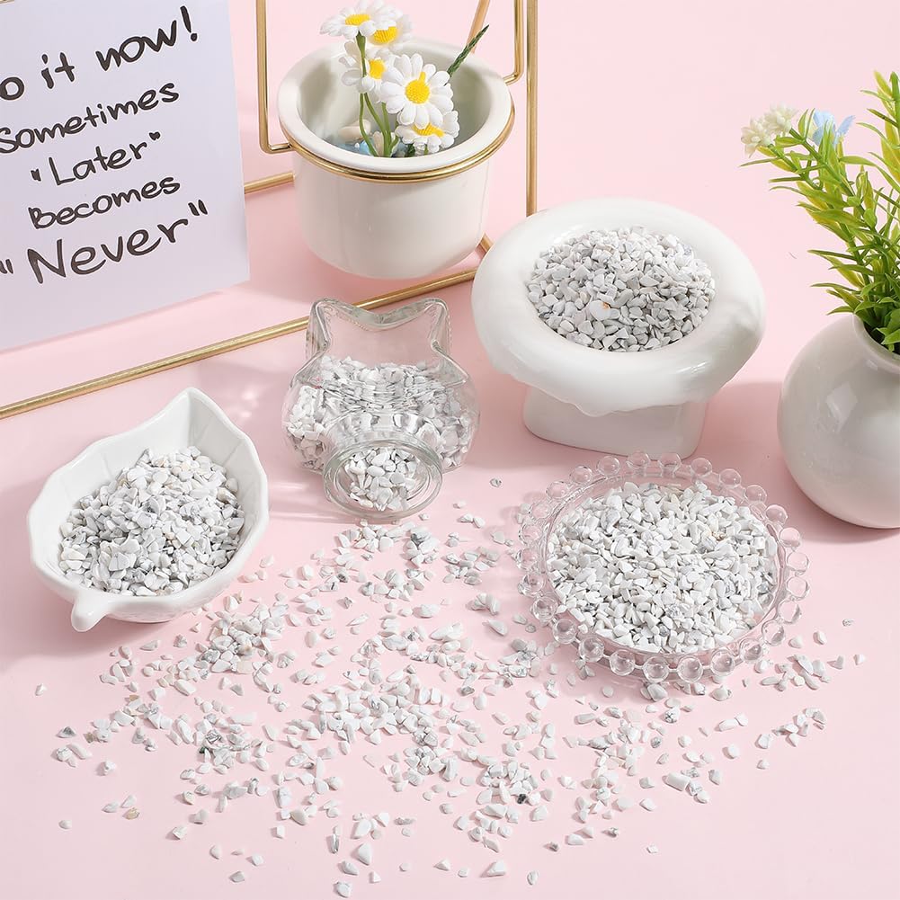 500g Howlite Crystal Chips for Jewelry and Decor
