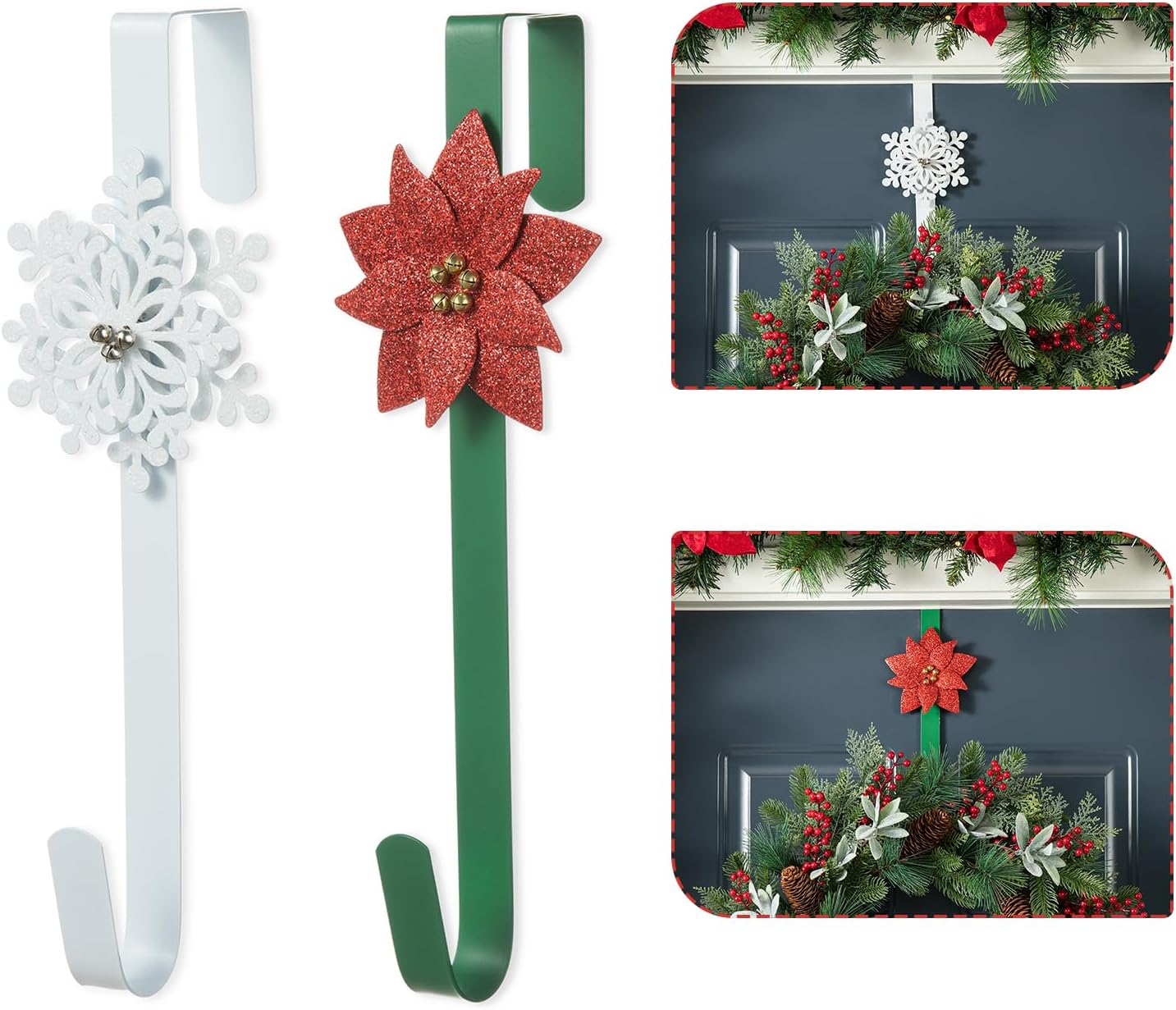Glitzhome 14-inch Christmas Wreath Hangers