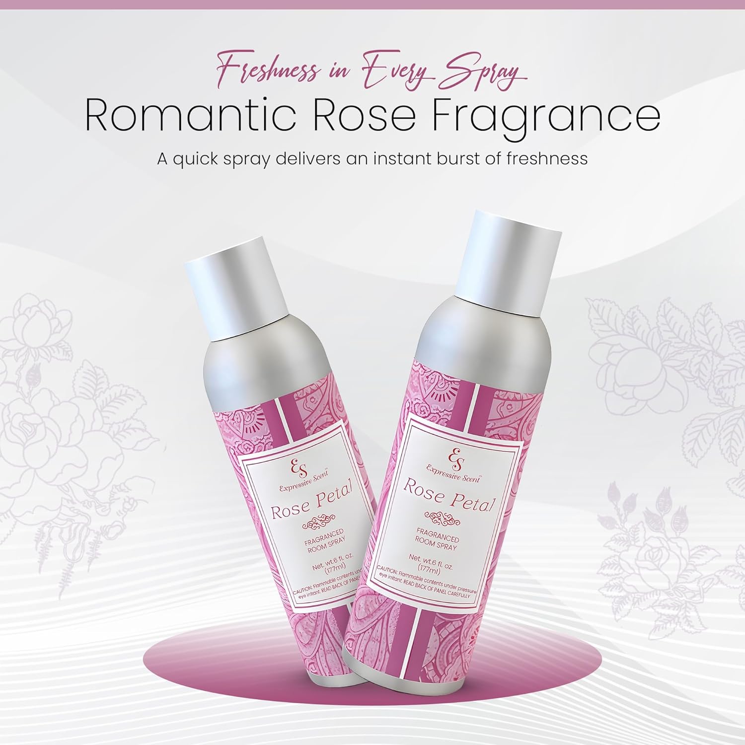 Expressive Scent Room Freshener Spray - Premium Rose Fragrance 6 FL Oz