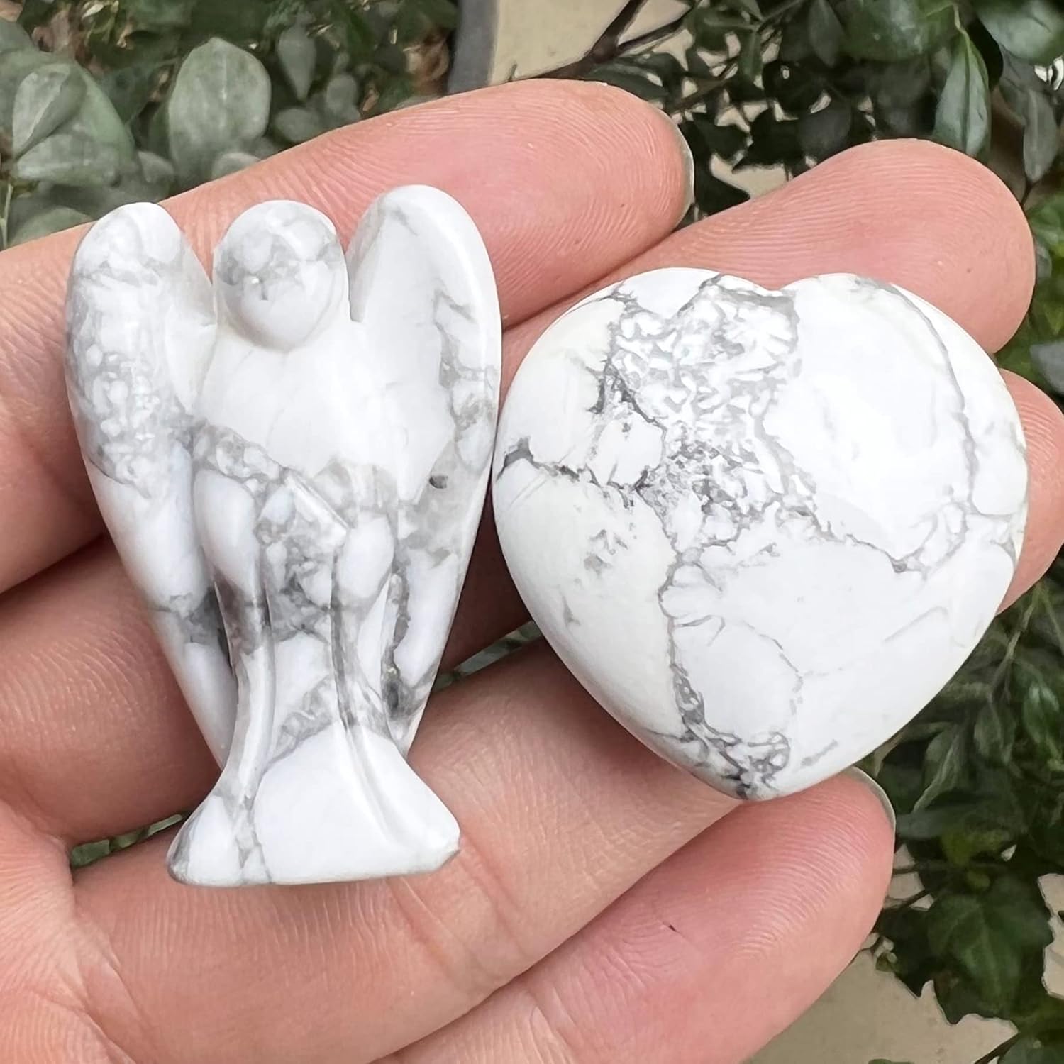 15 Inch Prayer Angel Heart Stone Set for Healing and Meditation