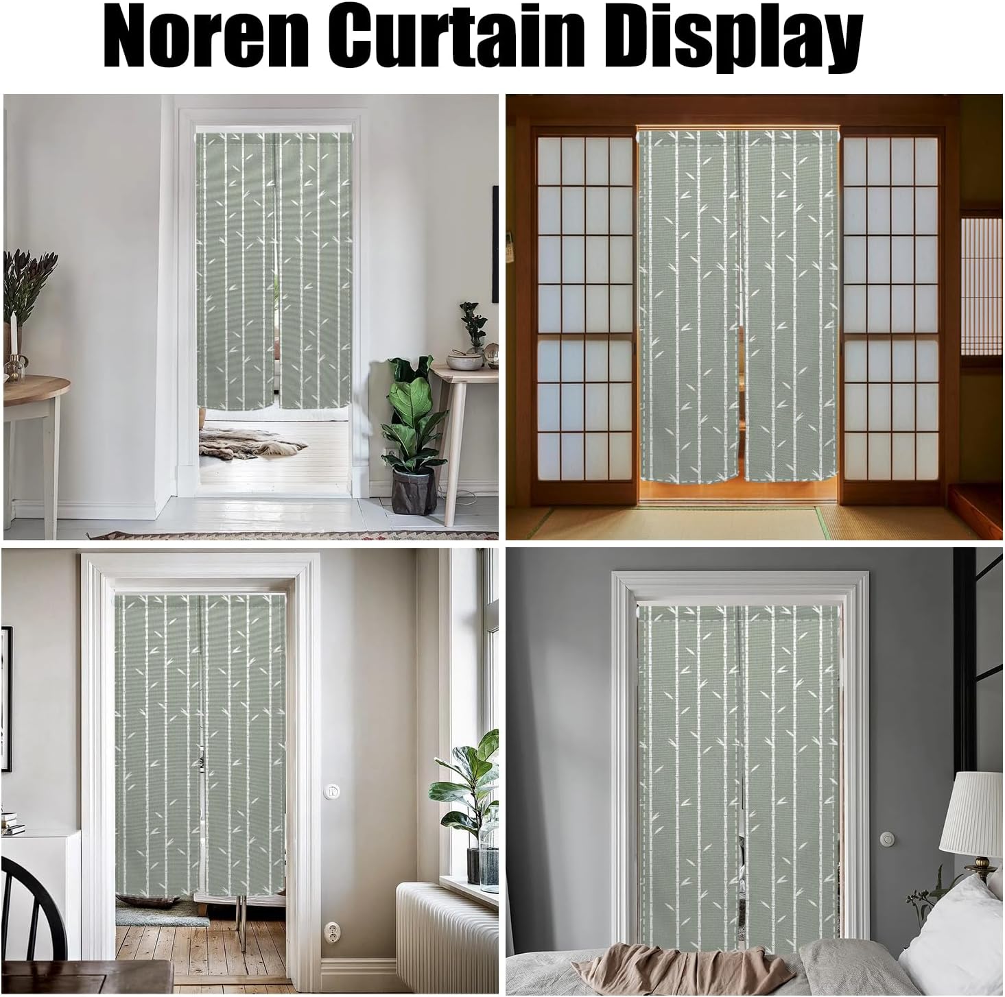 Boho Style Bamboo Decor Curtain for Home Entryway