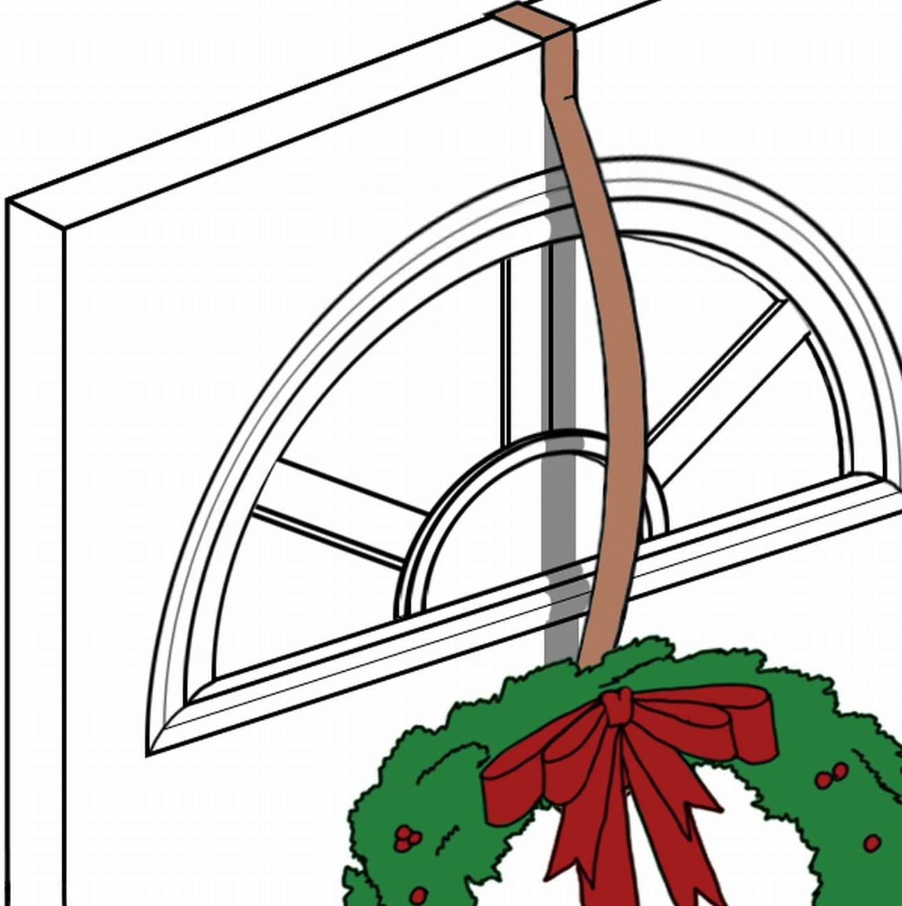 Haute Decor HighProfile Curved Door Wreath Hanger