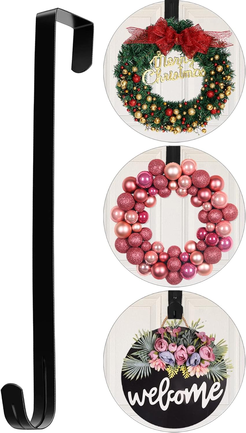 Komotu 12 Inch Wreath Hanger for Front Door