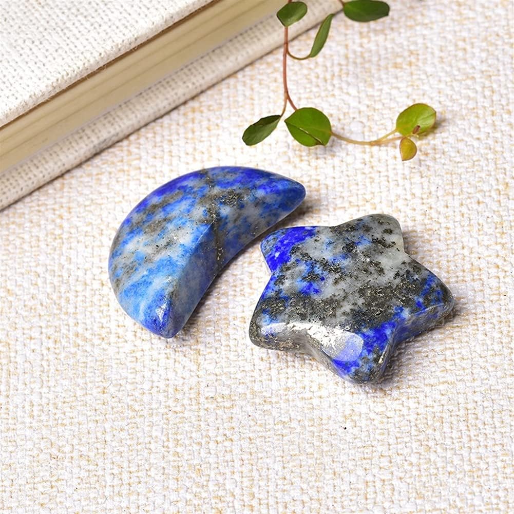 DOUKI 1Set White Turquoise Quartz Crystal Moon Shape Stone Decoration