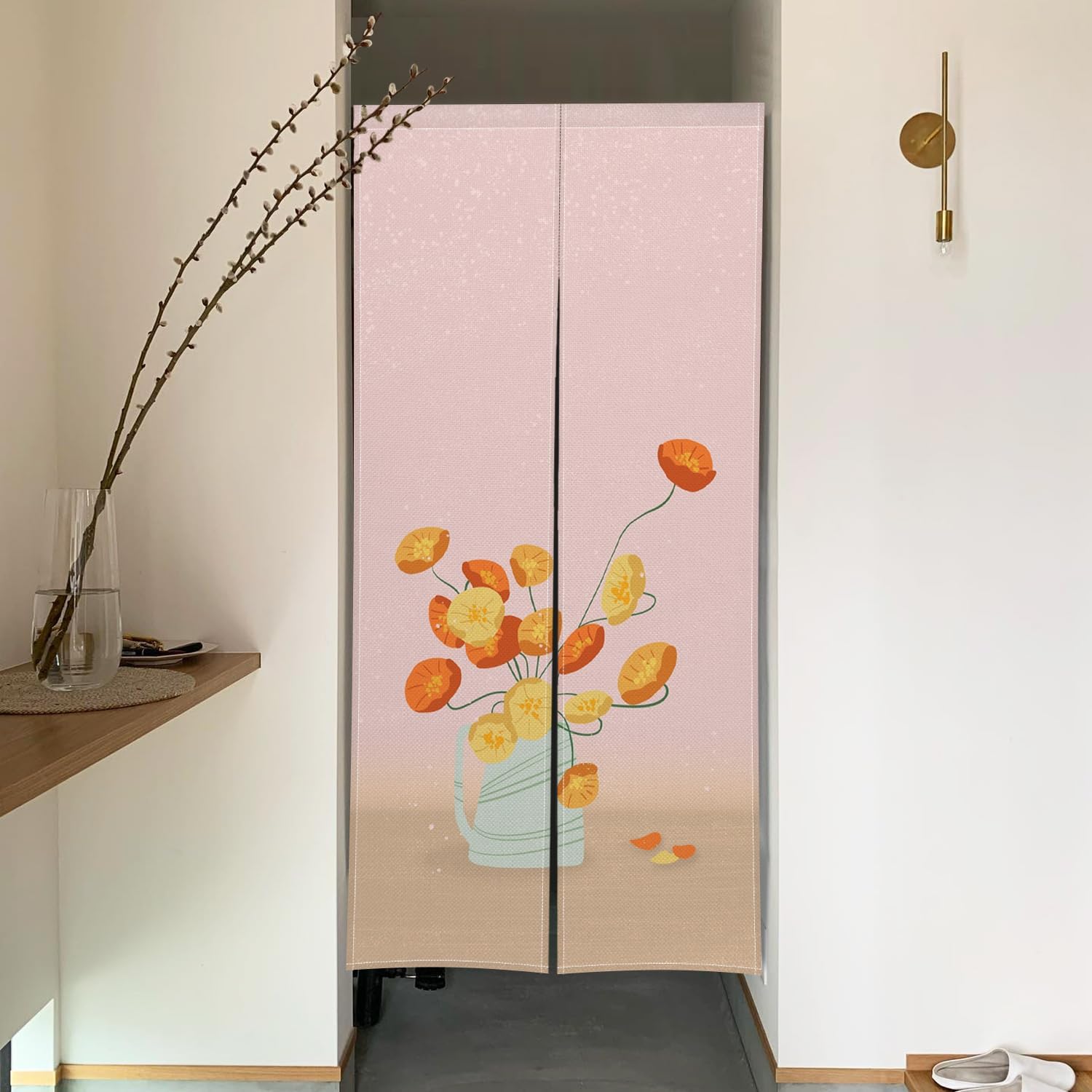 Japanese Style Door Curtain Panel 34x60 Inch