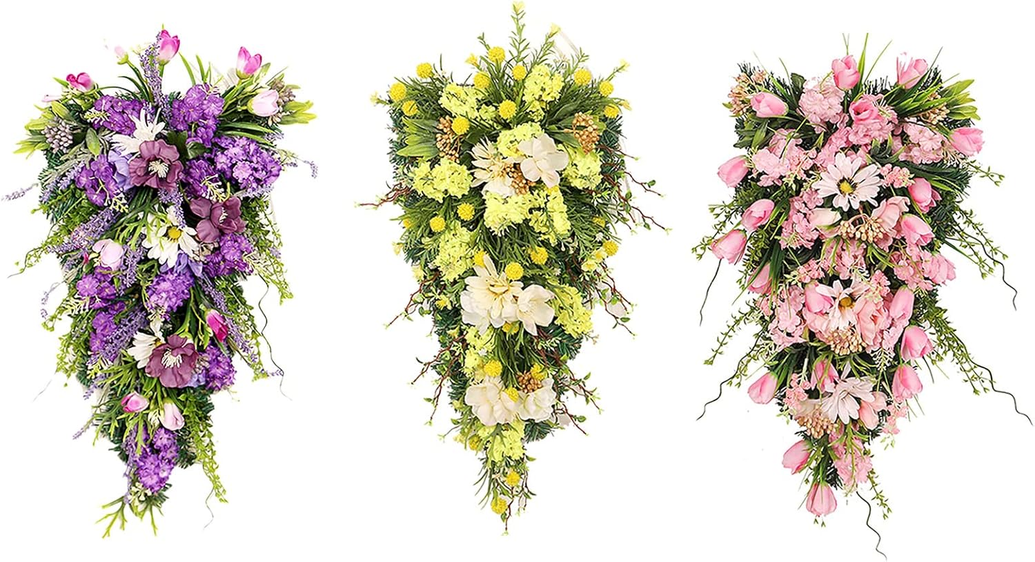 Pink Teardrop Wreath for Home Decor 157inch