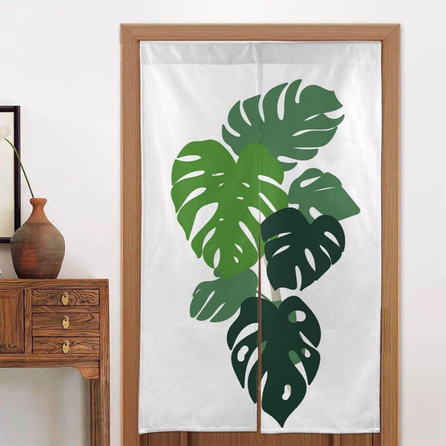 Monstera Door Curtain for Home Decor