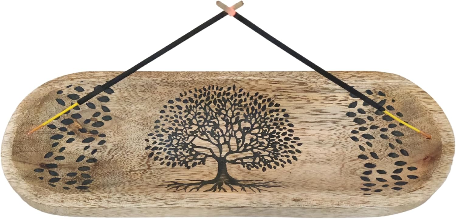 Vaniya Crafts Wooden Boat Shape Incense Holder Stand