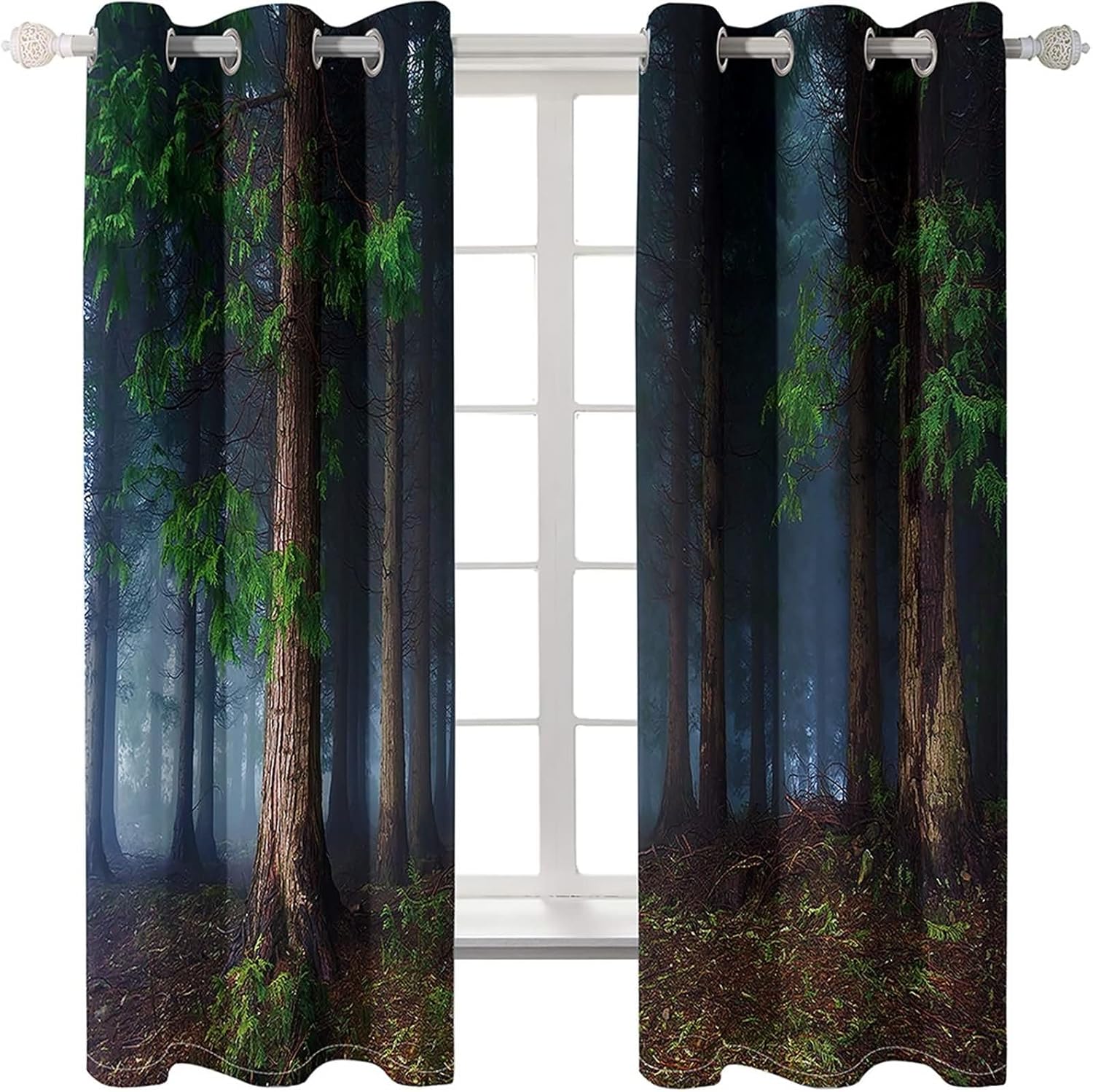 Homxi Blackout Curtains 2 Panel Set 2 x 52W x 90H In