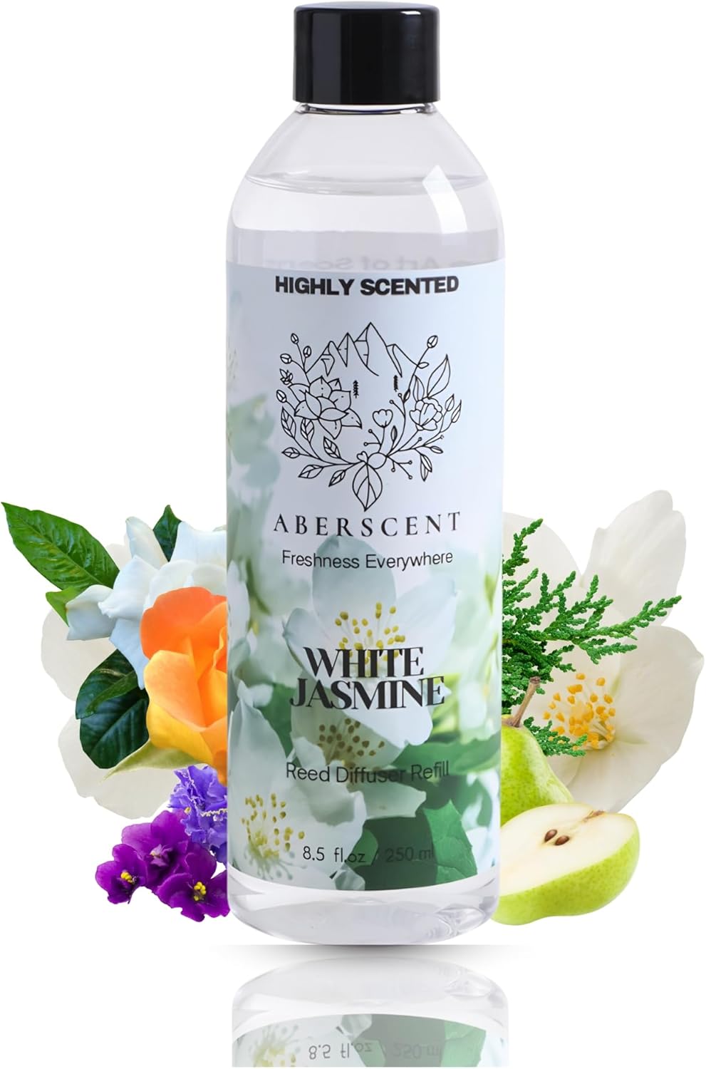 White Jasmine Premium Reed Diffuser Oil Refill 85 Fl Oz