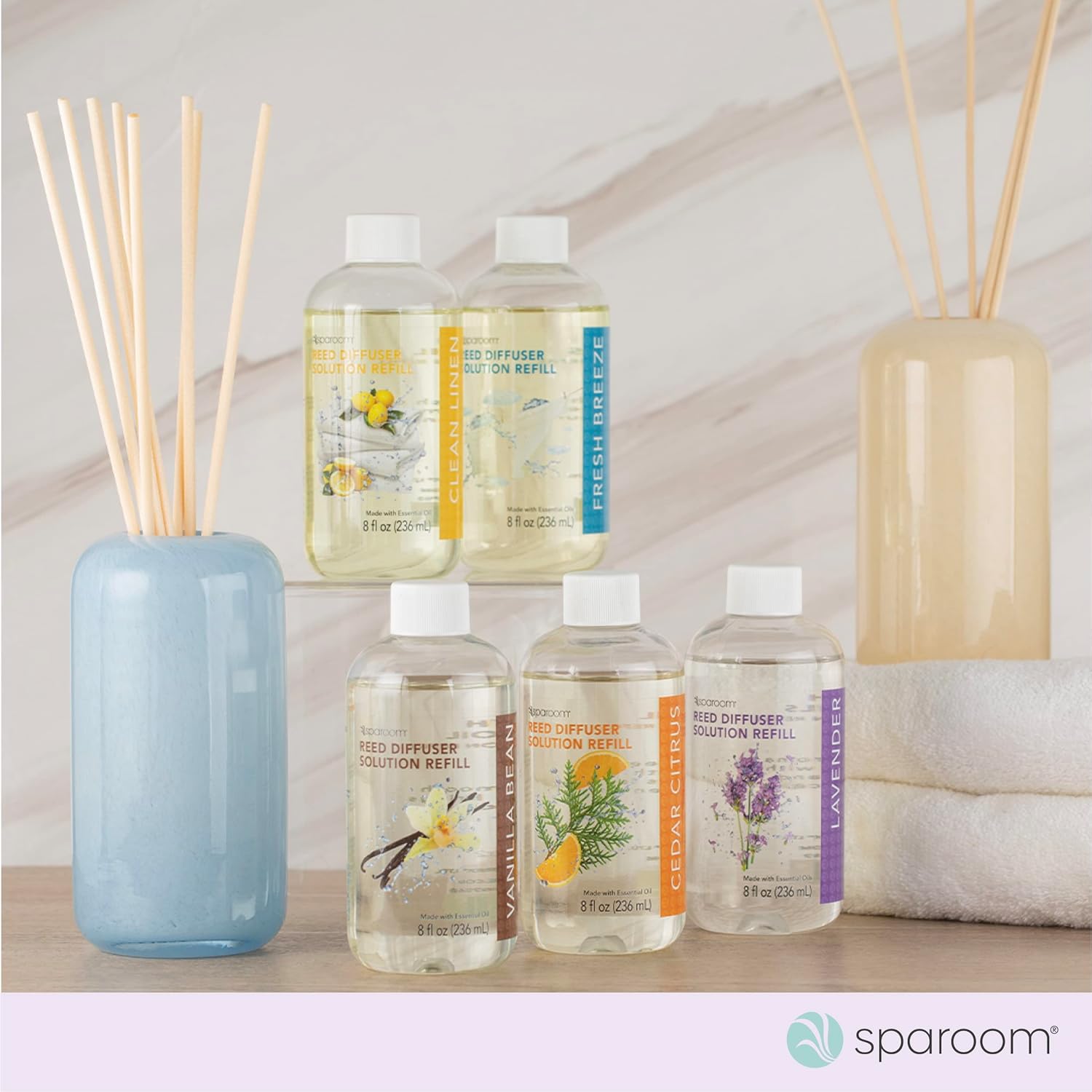 SpaRoom Reed Diffuser Oil Refill Lavender Scent 8oz