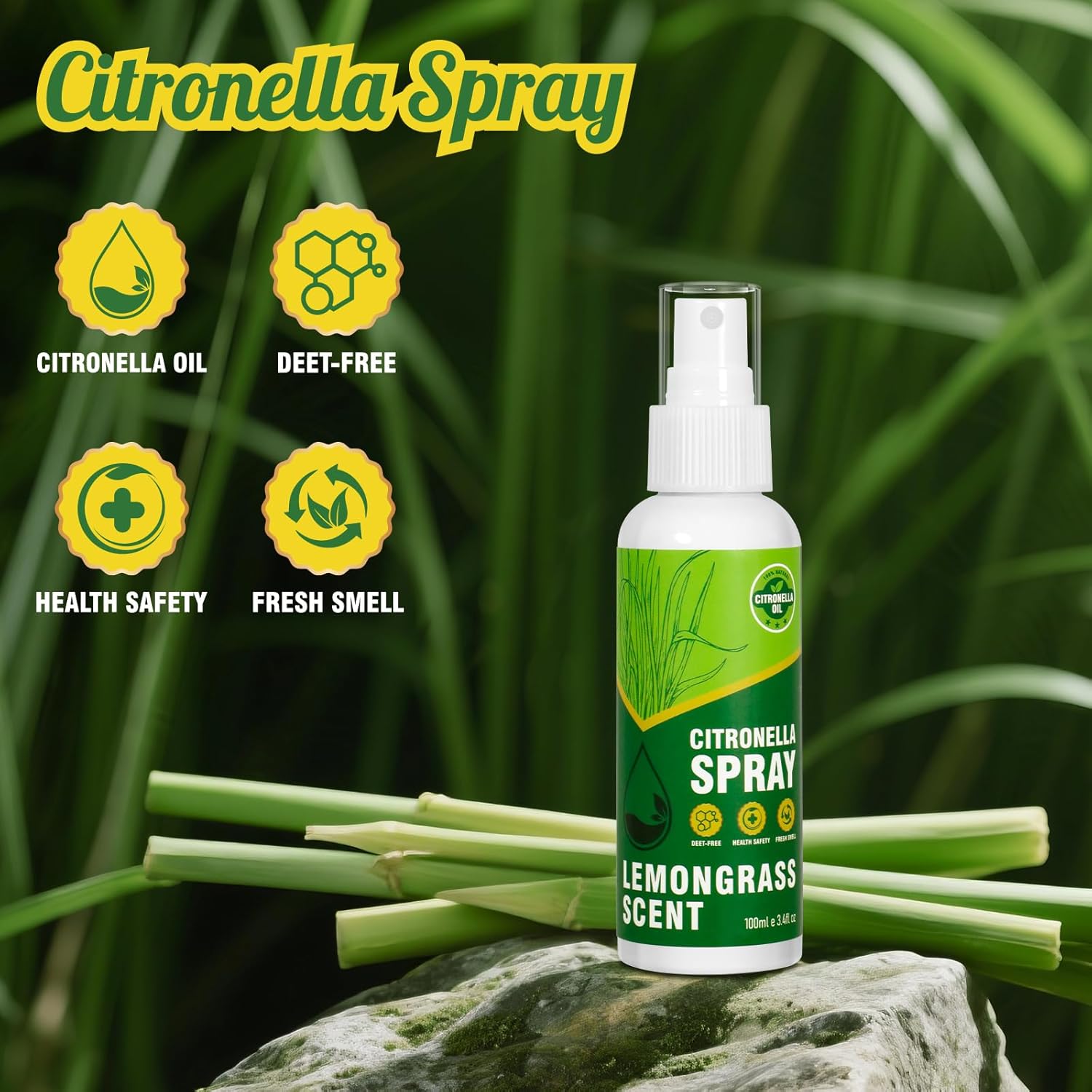 DERDUFT Citronella Spray 200ml DEET-Free Natural Scent