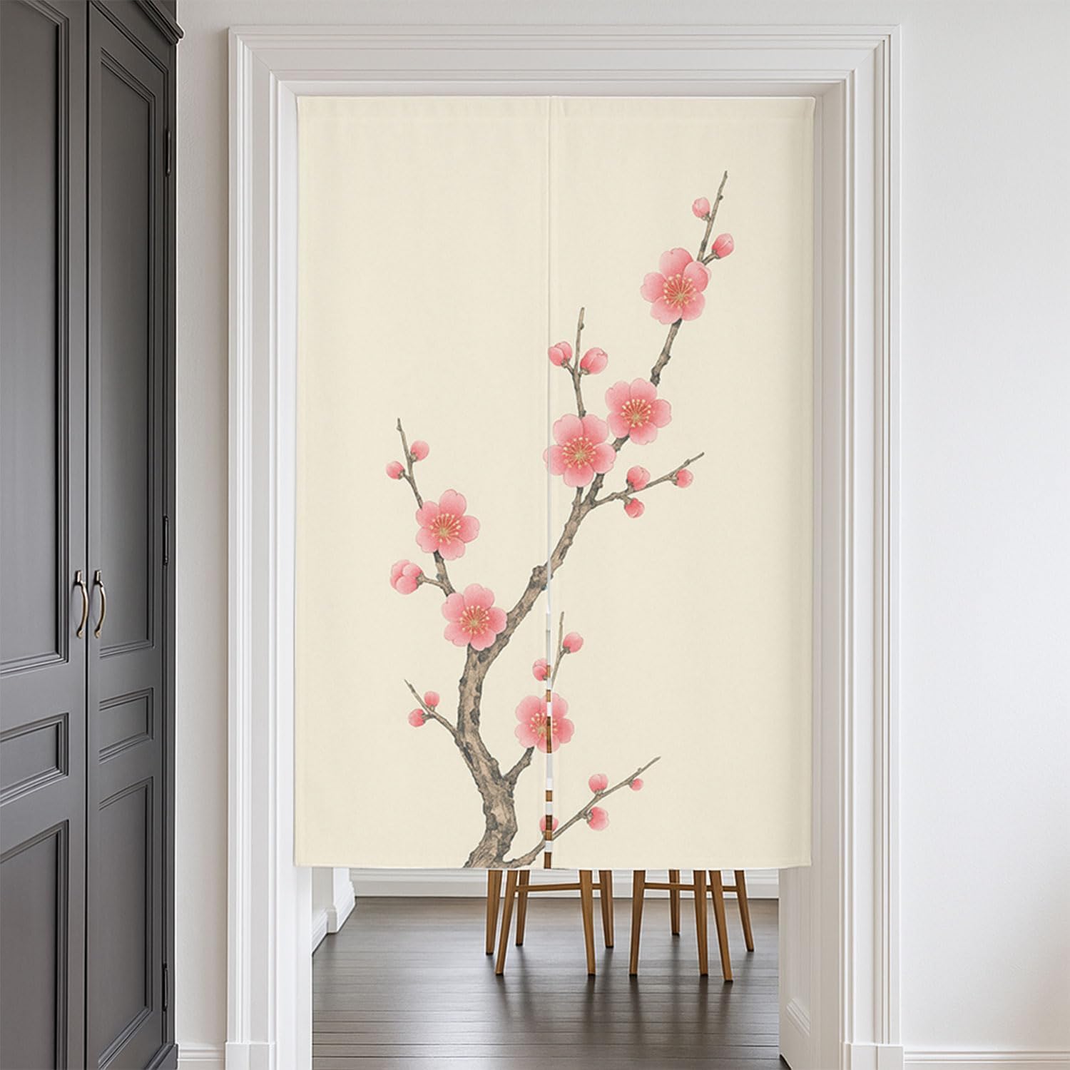 Japanese Floral Door Curtain 335x55 Inch