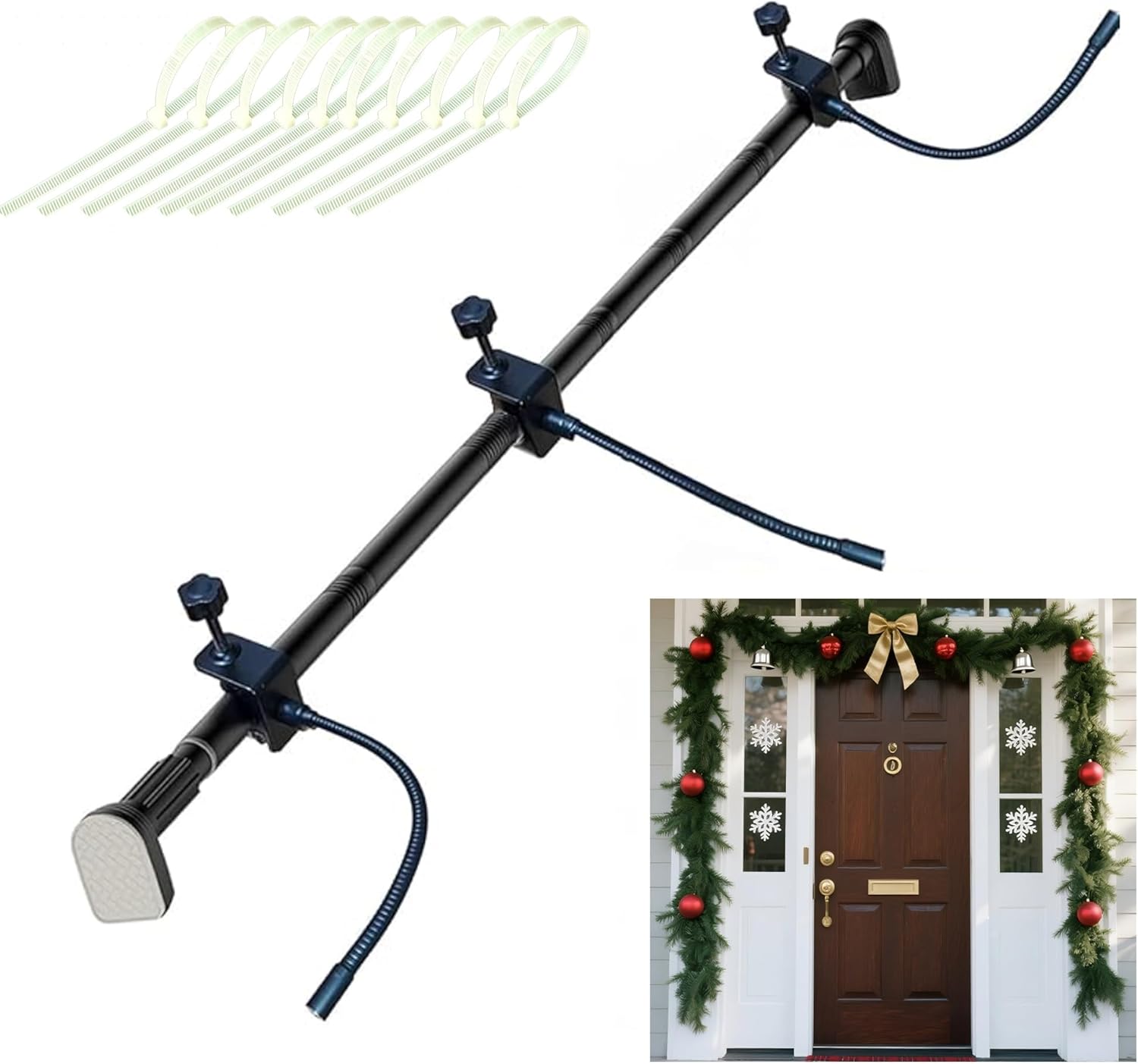 Adjustable Christmas Door Garland Hanger - Heavy Duty No Drilling