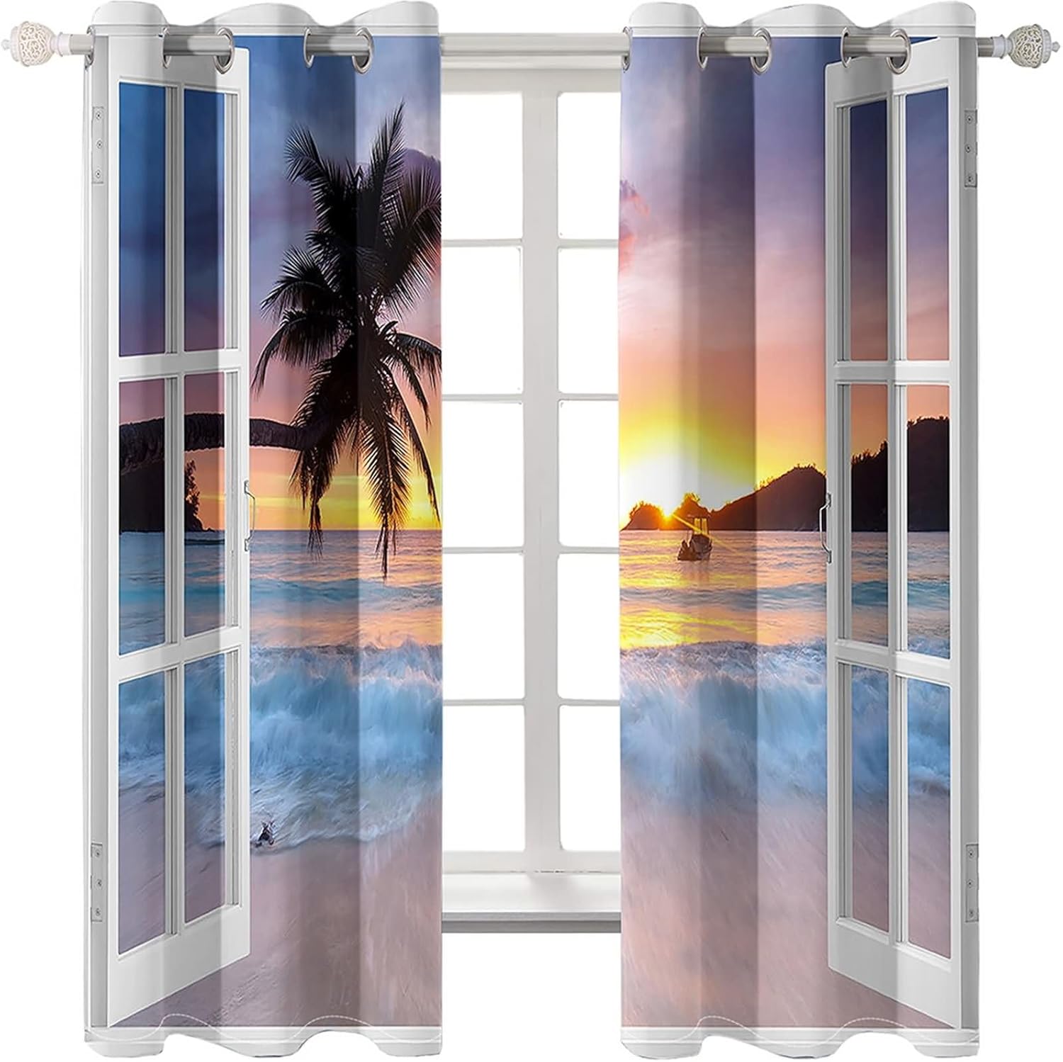 Homxi Blackout Curtains 2 Panel Set for Living Room
