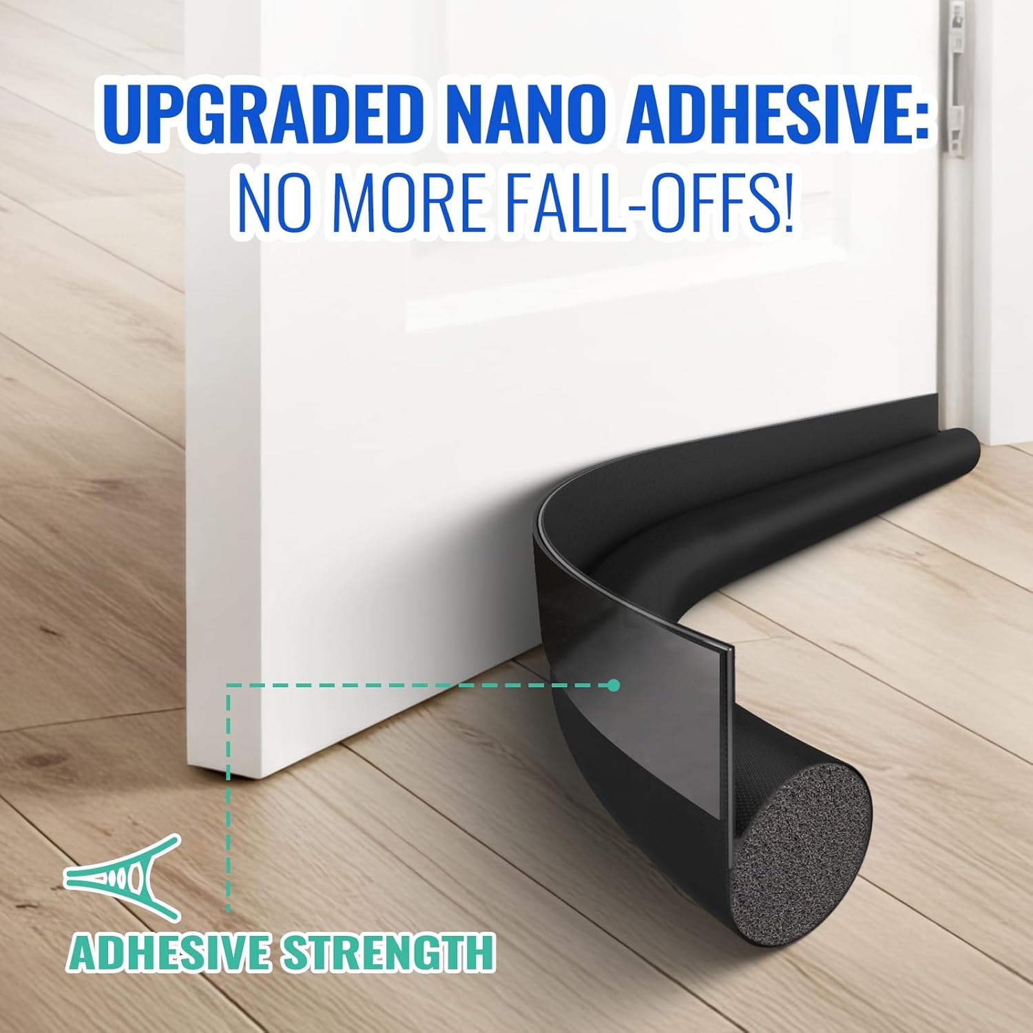 OSAMEDA Door Draft Stopper - 35-35 Inch Black