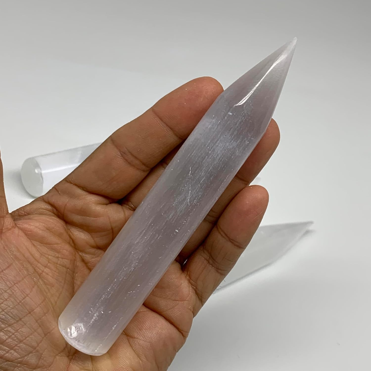 Selenite Crystal Wand for Meditation and Energy Healing
