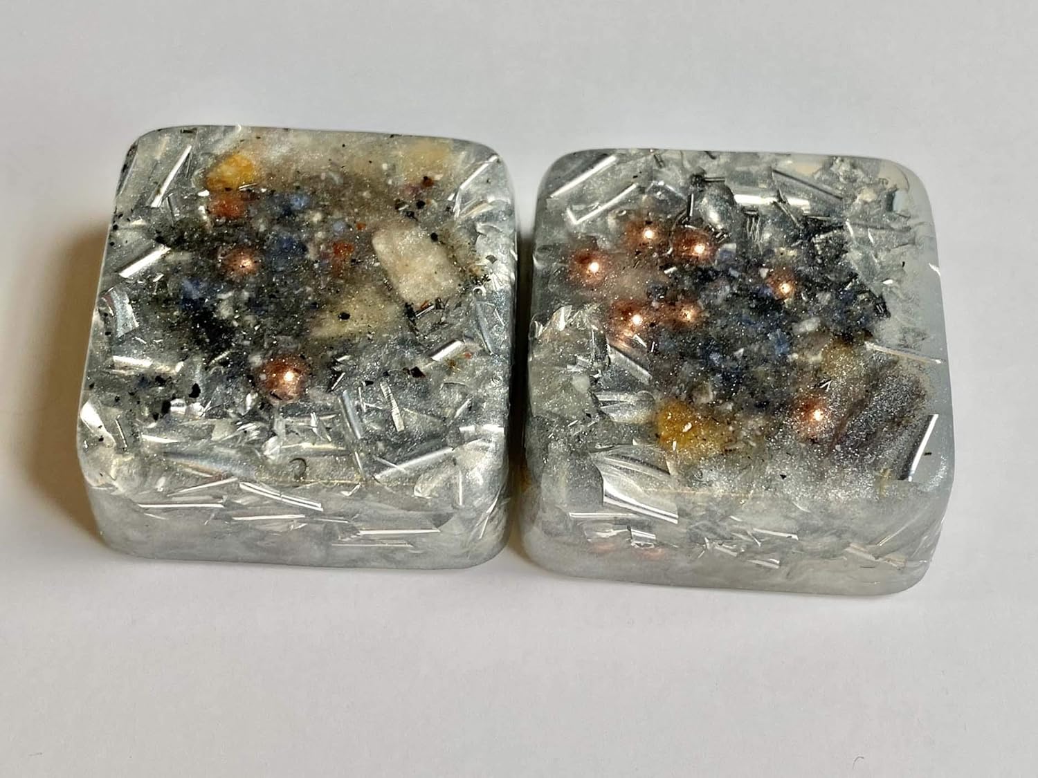 Pearl White 2 Mini Cube Tower Busters Orgone Crystal