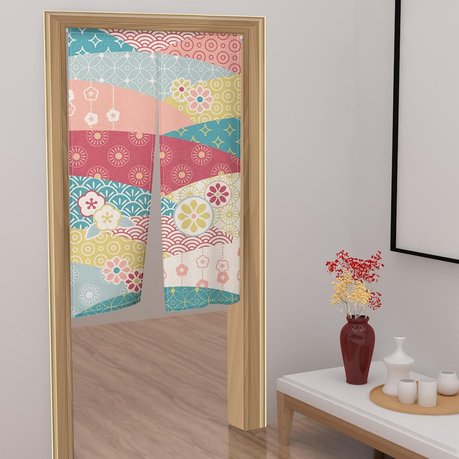Japanese Noren Door Curtain 34x48 Inches Single-Sided Pattern