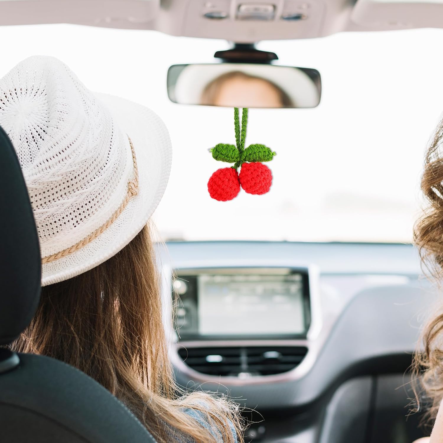 Cute Cherry Car Mirror Hanging Ornament