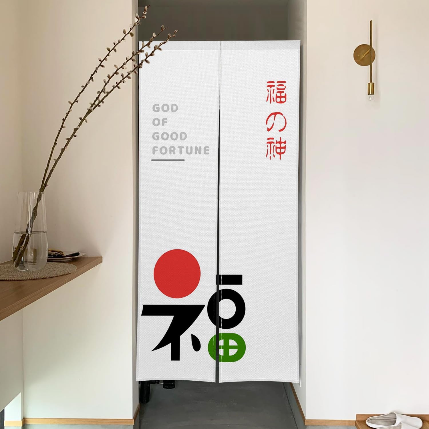 Traditional Japanese Noren Door Curtain 34x60 Inch