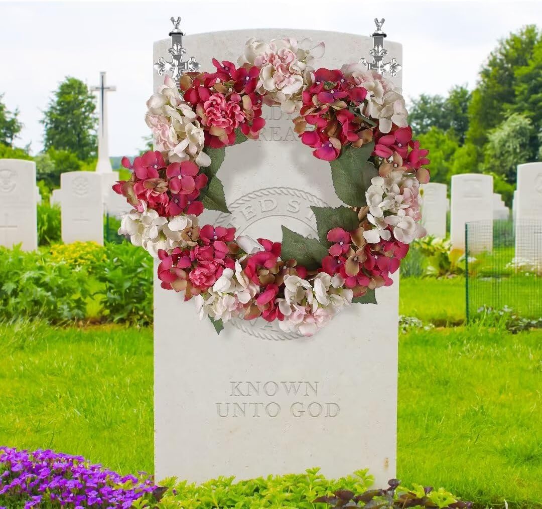 Adjustable Christmas Headstone Wreath Hanger - 2 Pack
