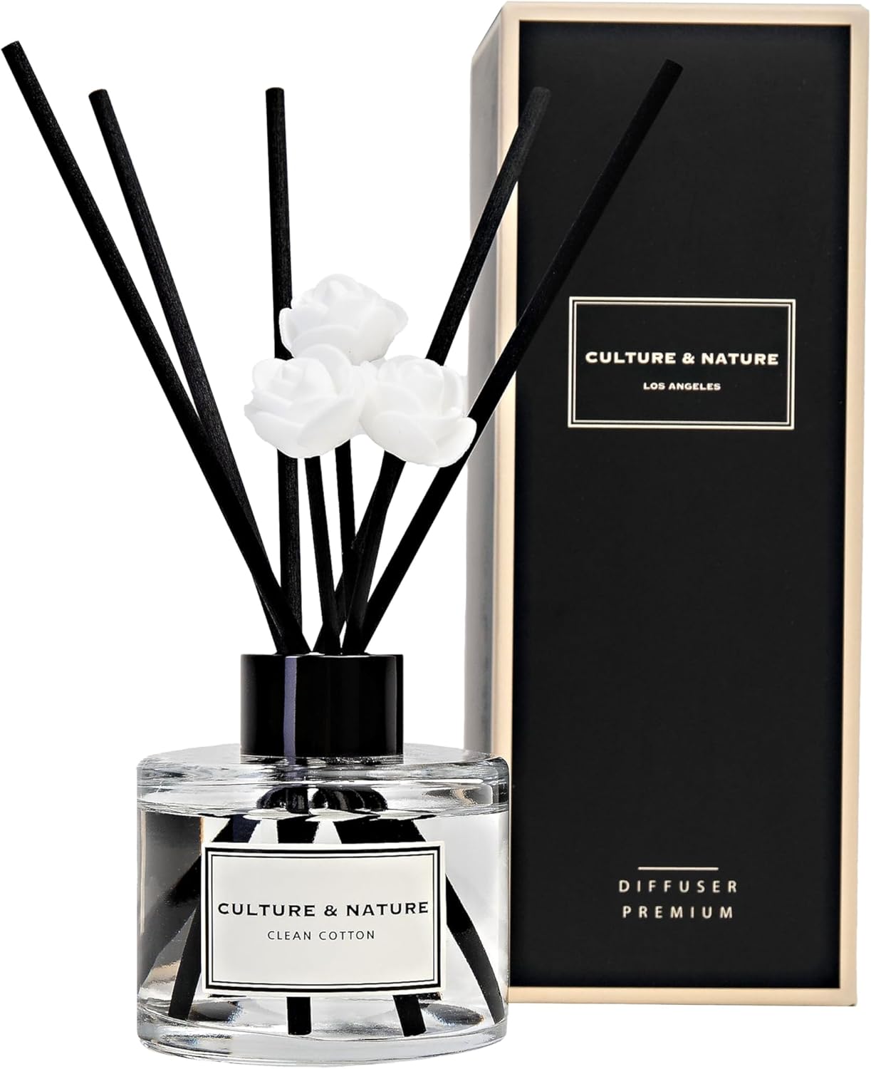 Culture Nature Reed Diffuser Set 4oz Clean Cotton Scented
