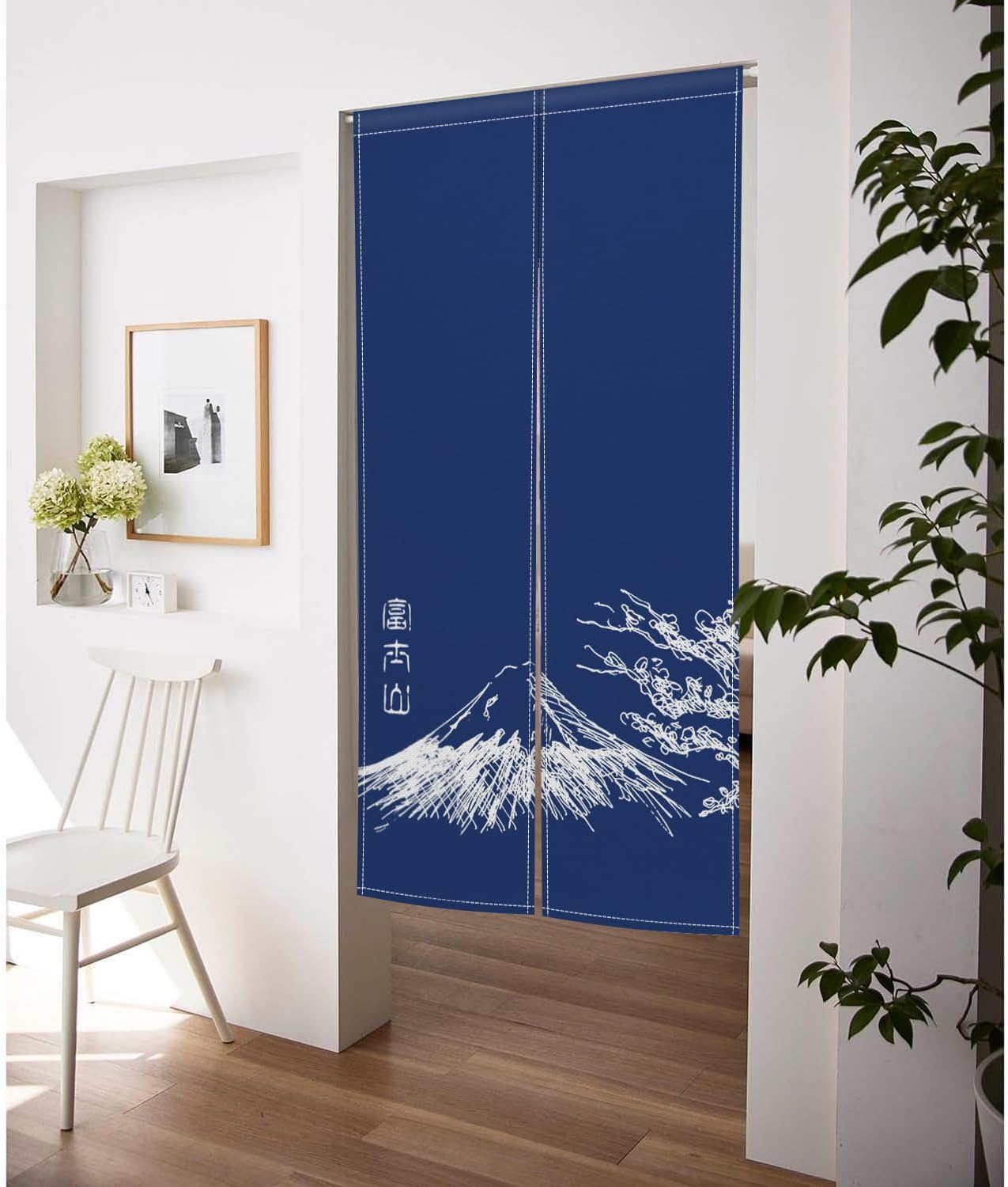Japanese Style Noren Door Curtain with Mount Fuji Print