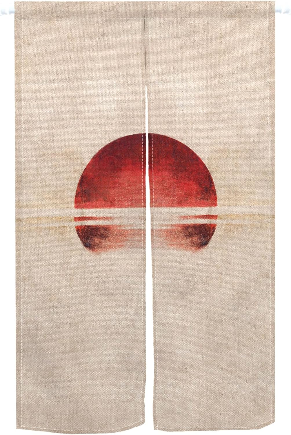 Traditional Japanese Noren Door Curtain 34x48 Sunset