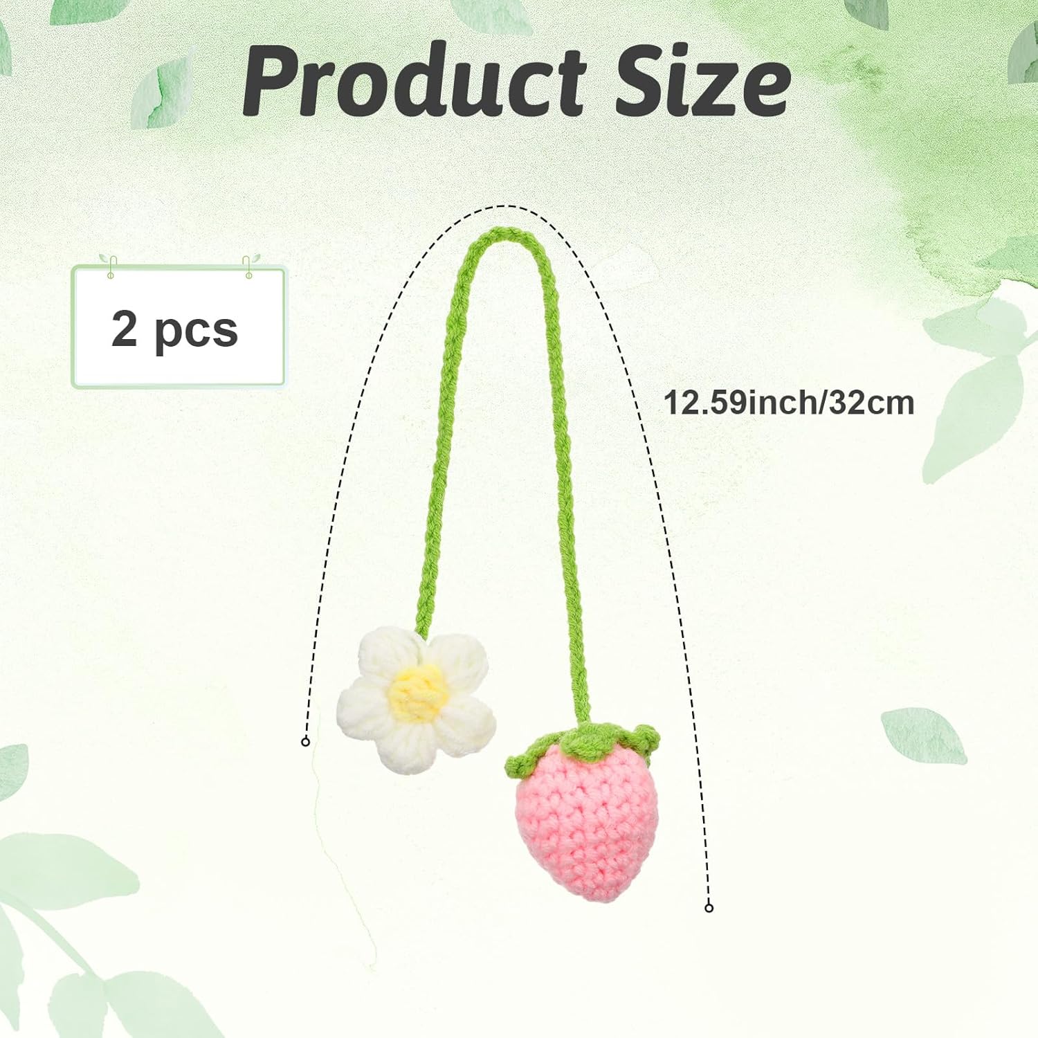 Strawberry Car Hanging Decor 2 Pack