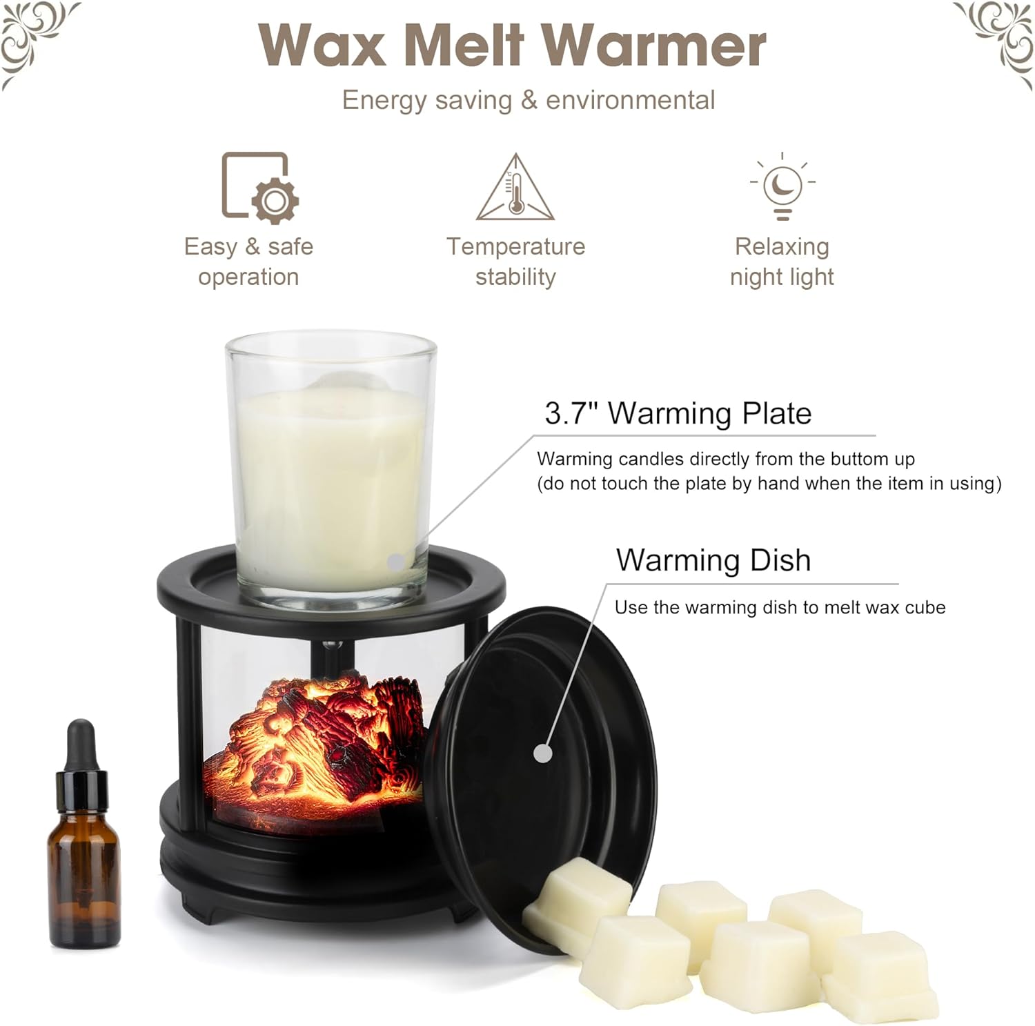 MOAFINA 3-in-1 Wax Melt Warmer with Timer