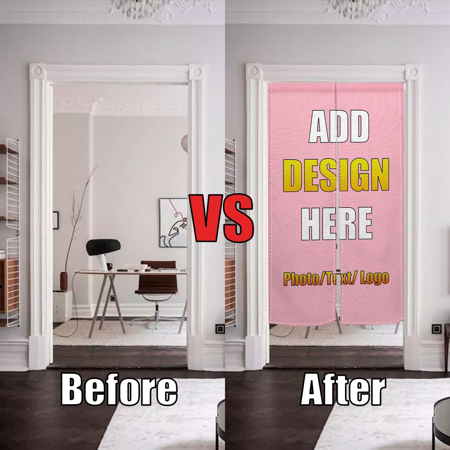Custom Japanese Double Sided Noren Curtain for Door Divider
