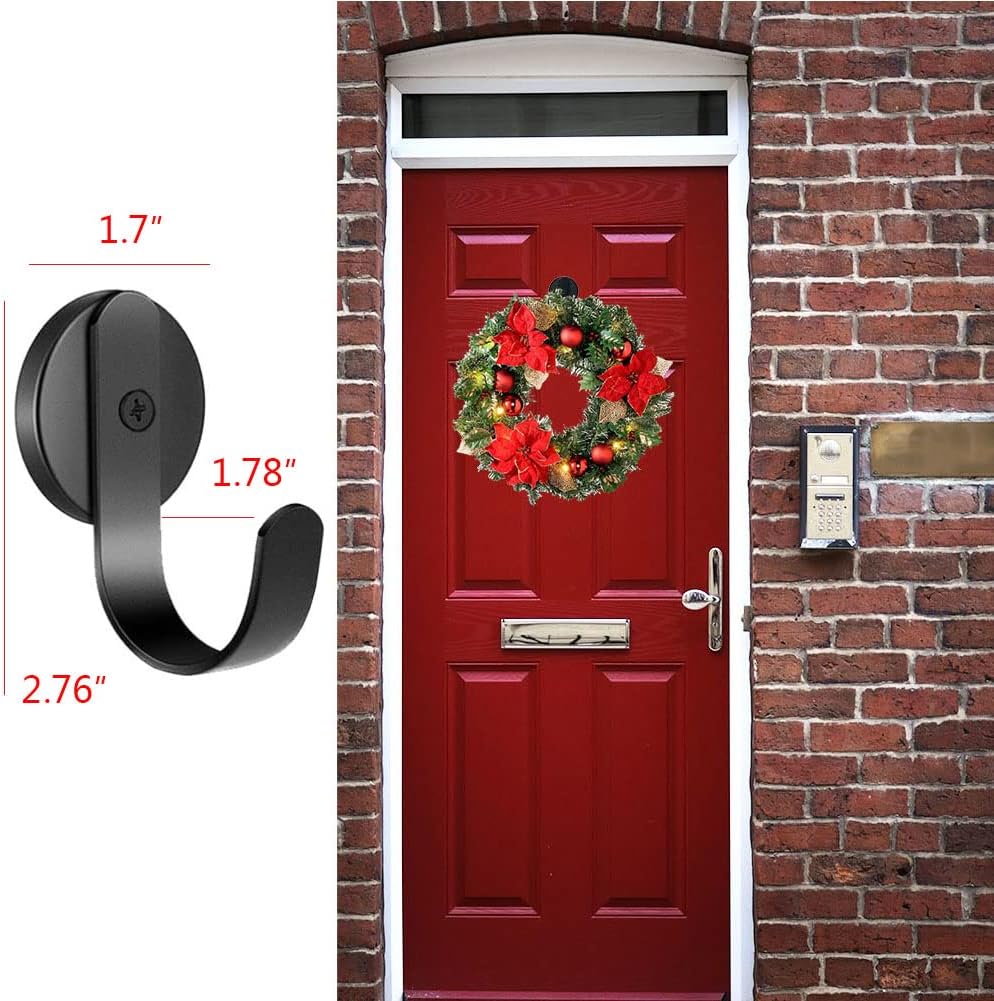 Shengding Magnetic Wreath Hangers 2Pcs Front Door Christmas Decorations