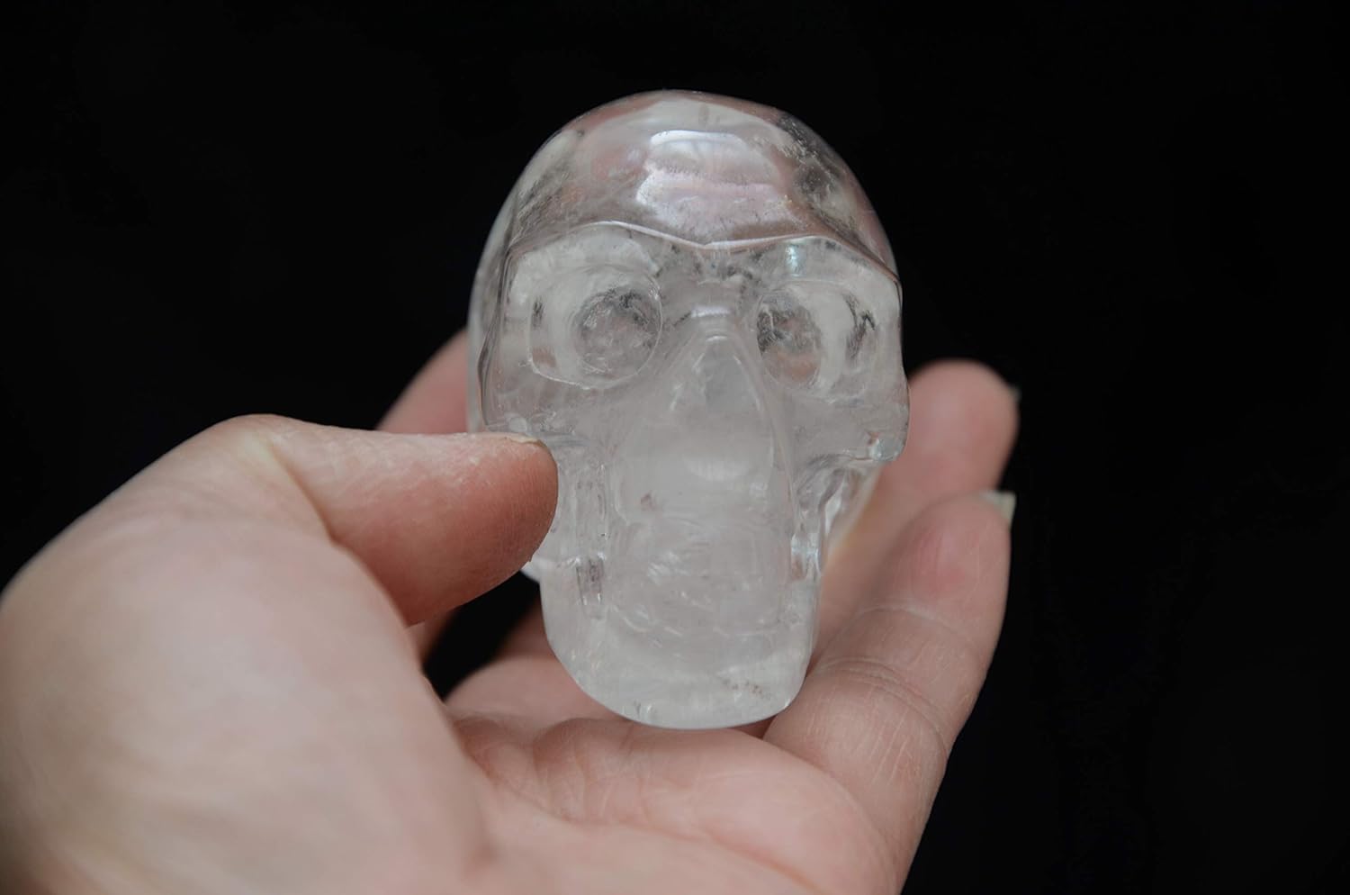 Real Tibetan Himalayan Crystal Quartz Skull Skeleton 255 Inch Reiki Stone