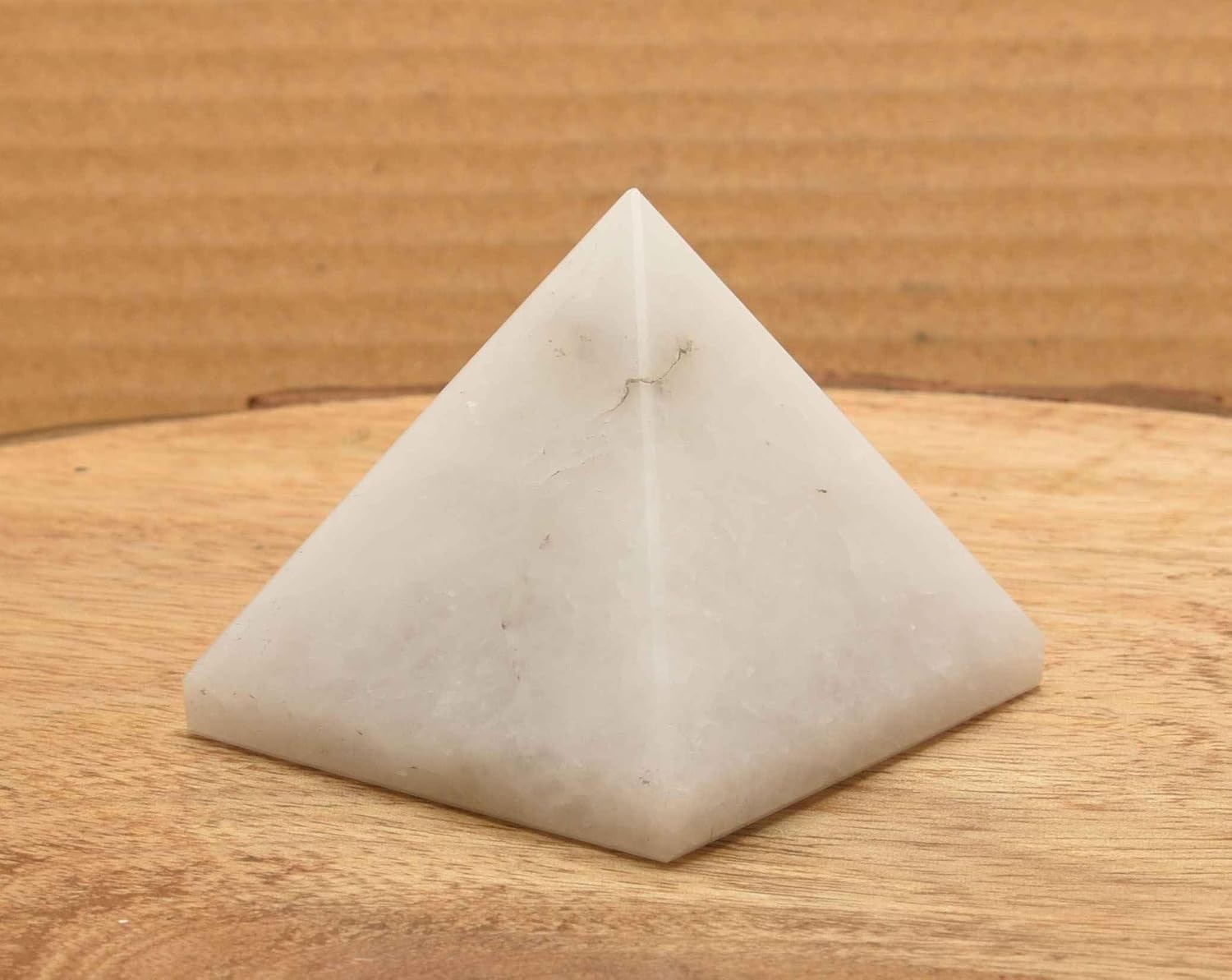 Solid White Moonstone Pyramid 2 Inches Reiki Crystal