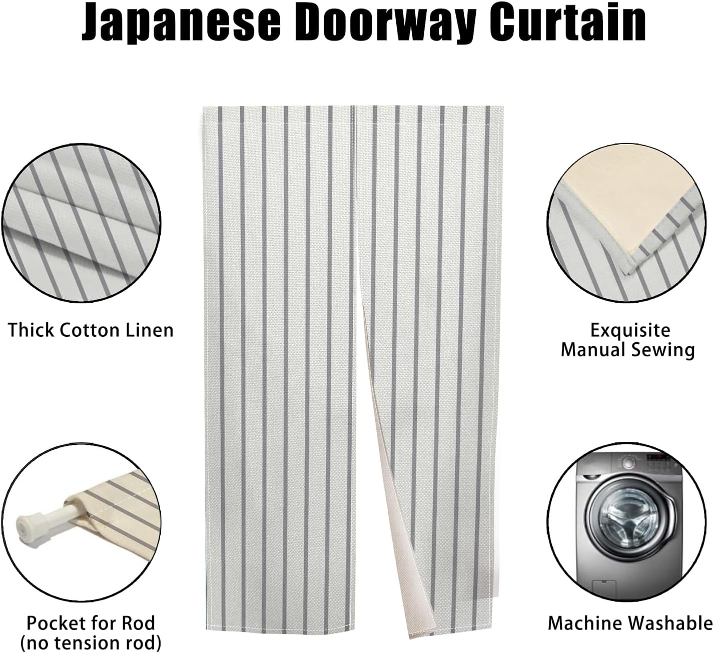 Japanese Style Noren Door Curtain Privacy Divider 34x60