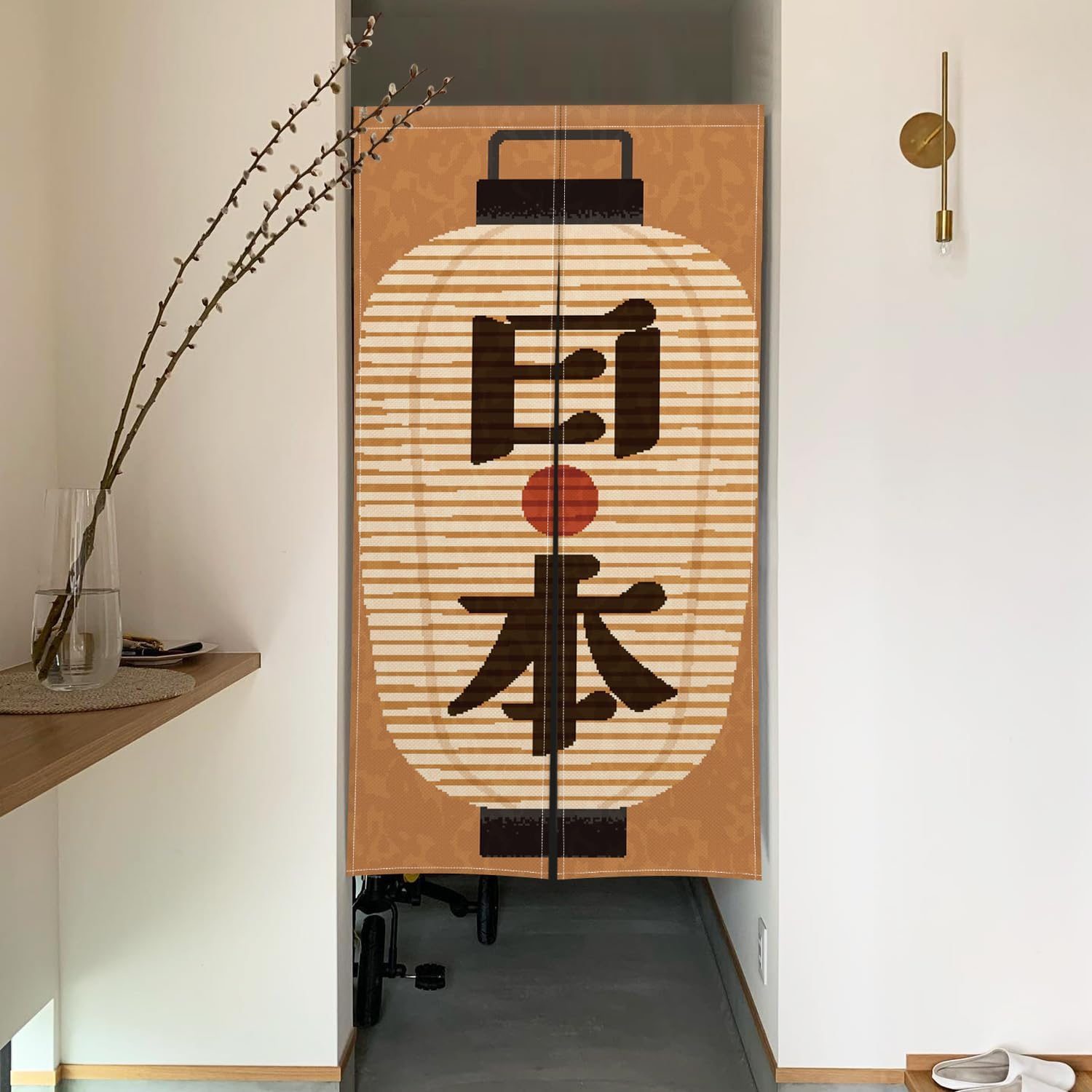 Traditional Japanese Noren Door Curtain Panel 34x60