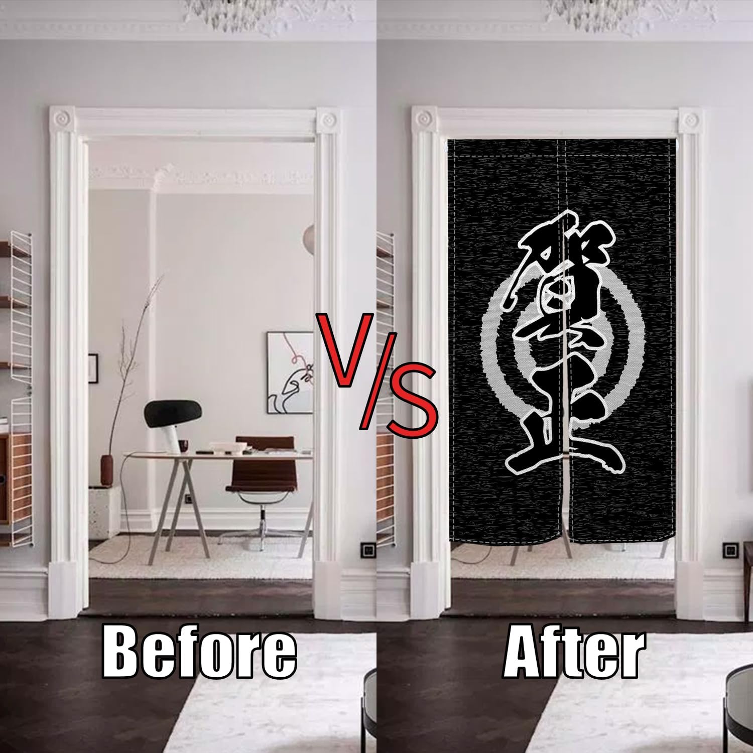 Traditional Japanese Noren Doorway Curtain 34x60 Inches