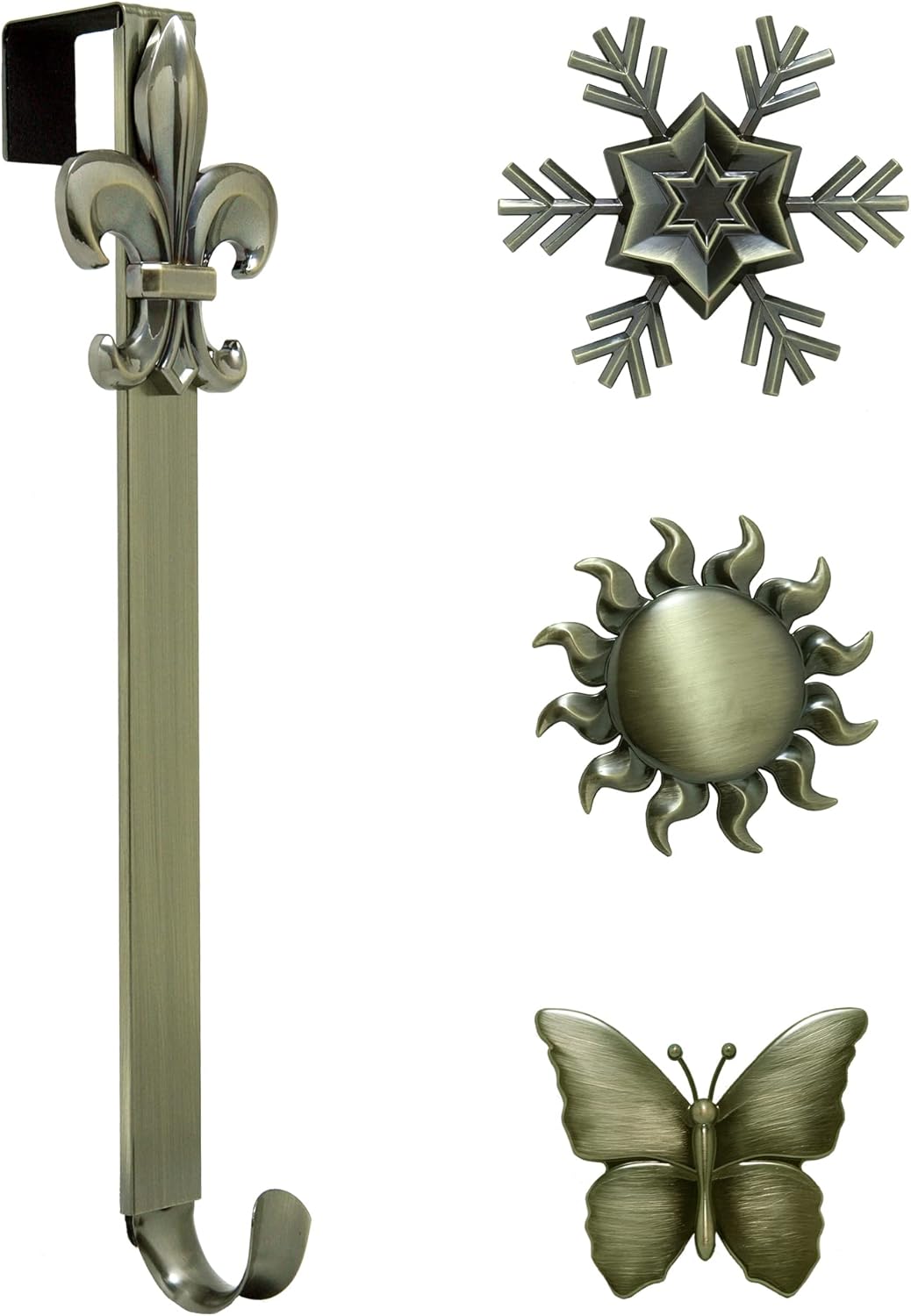Haute Decor Adjustable Wreath Hanger with Interchangeable Icons