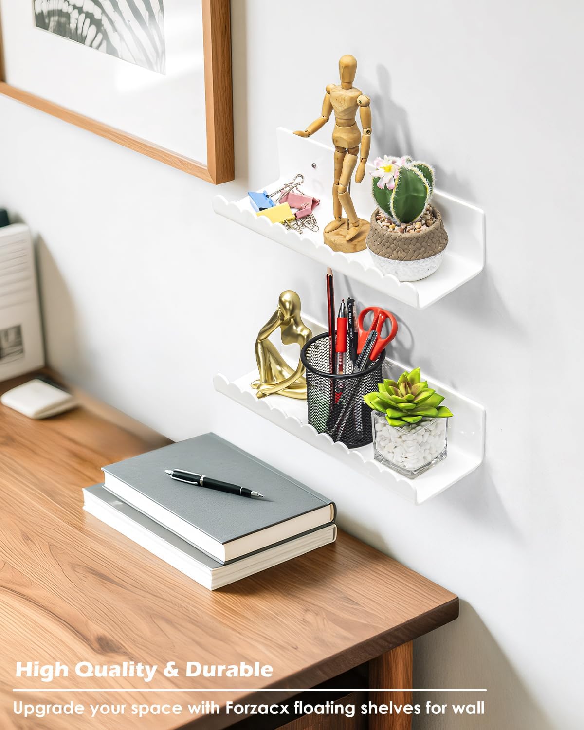 Forzacx Floating Shelves Wall 2 Pack Durable Design