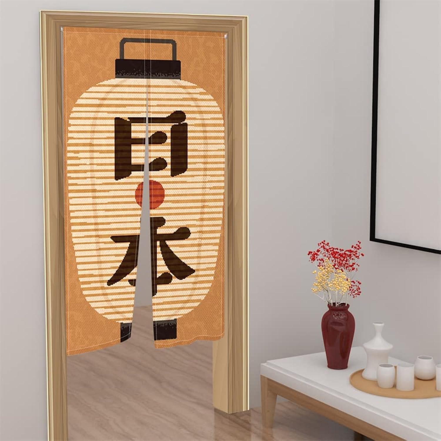 Leowefowa Traditional Japanese Noren Door Curtain Panel